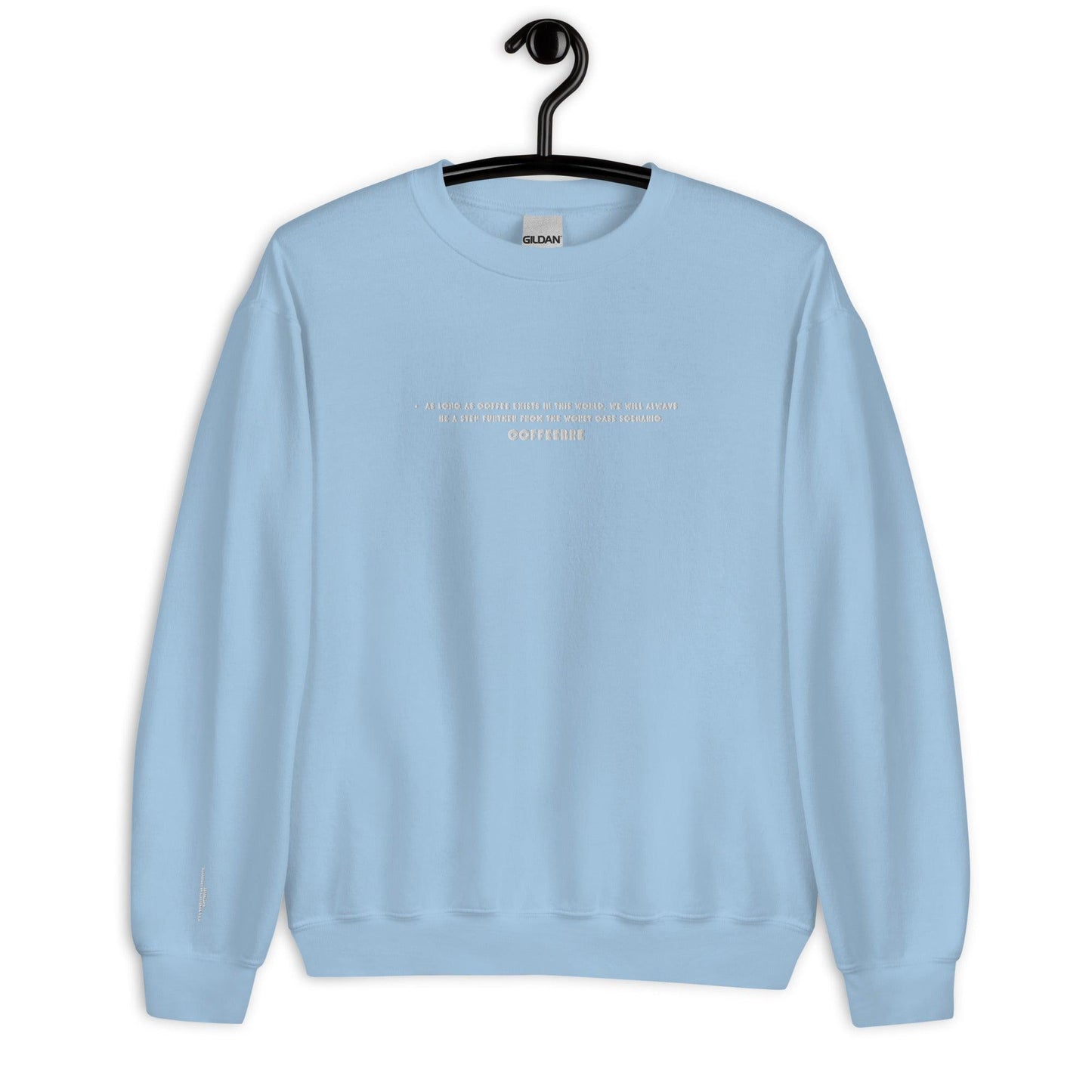 Embroidered Sleeved Print Unisex Sweatshirt - COFFEEBRE