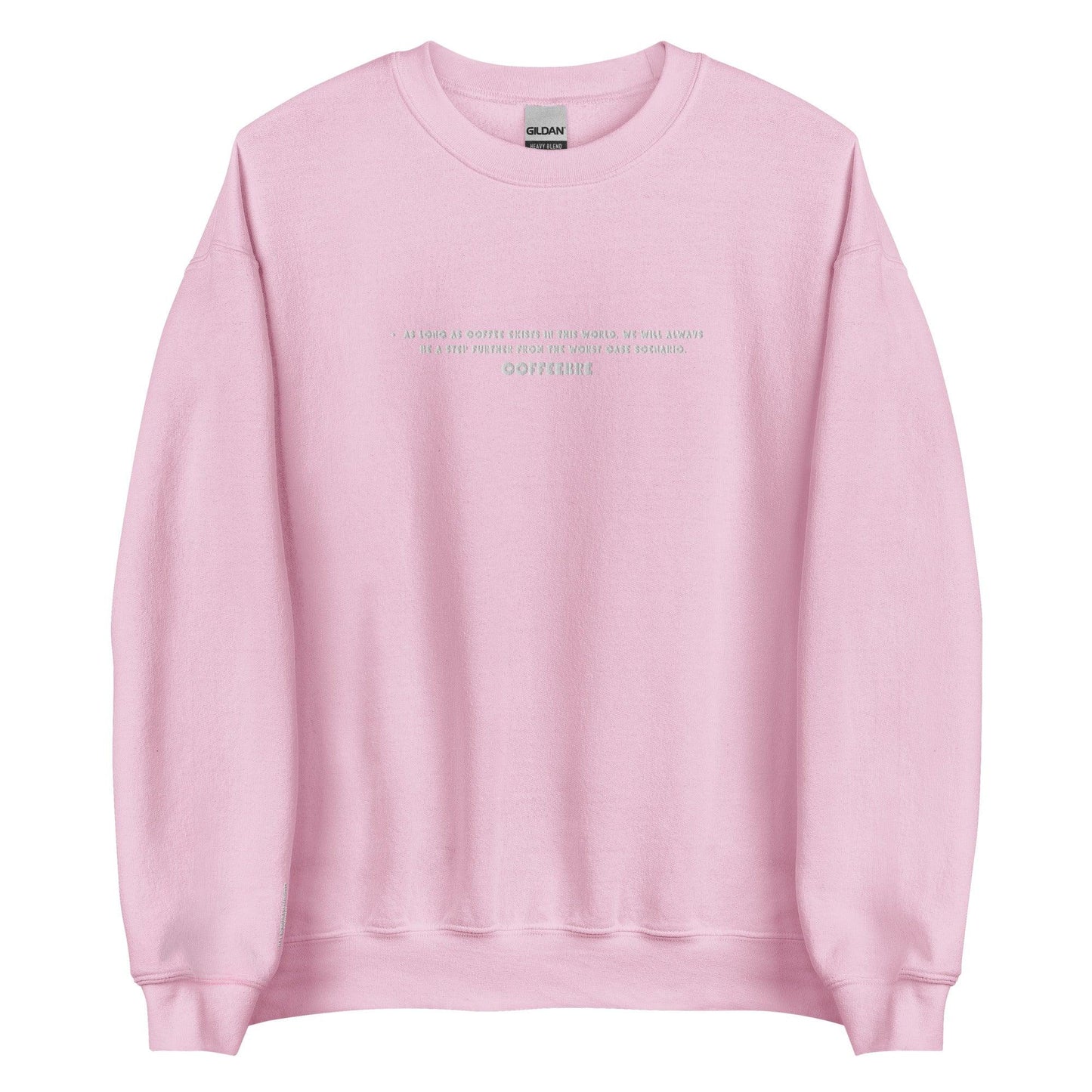 Embroidered Sleeved Print Unisex Sweatshirt - COFFEEBRE