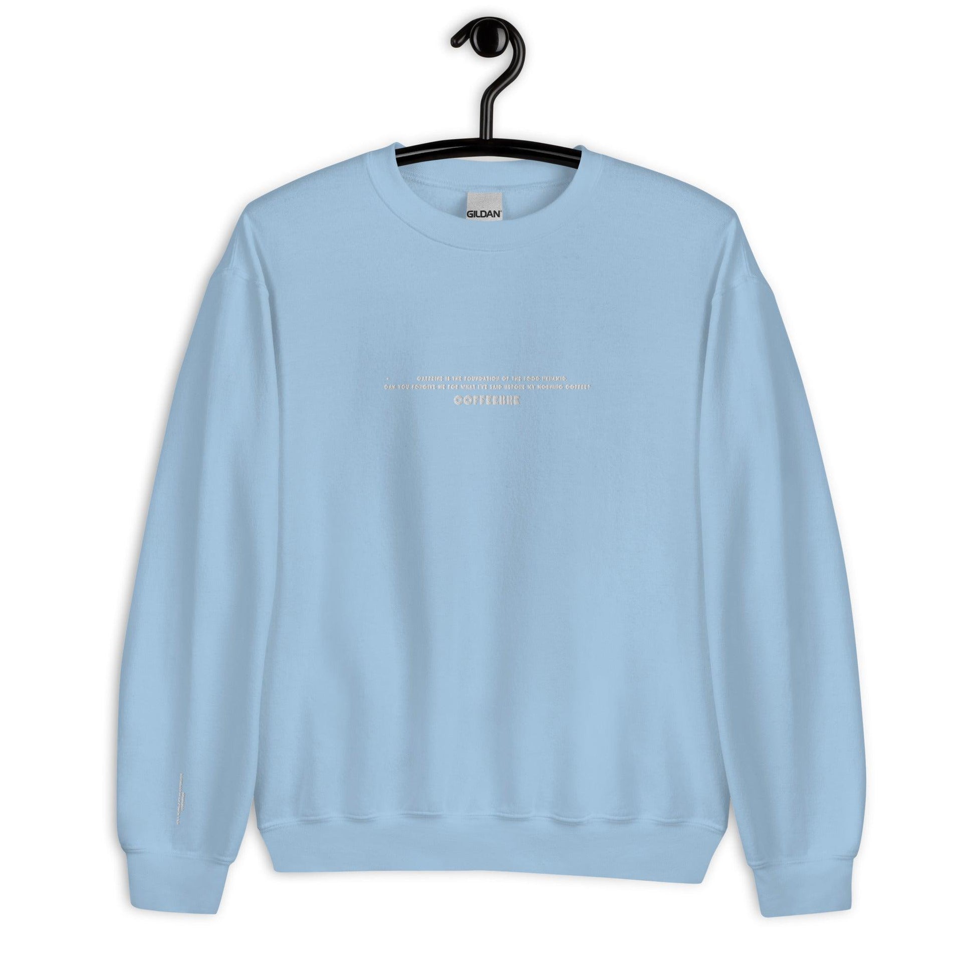 Embroidered Text Print Unisex Sweatshirt - COFFEEBRE