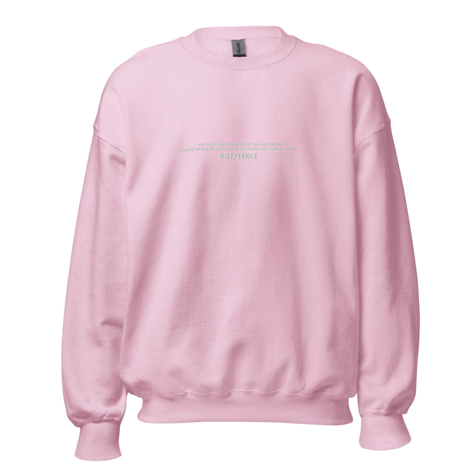 Embroidered Text Print Unisex Sweatshirt - COFFEEBRE