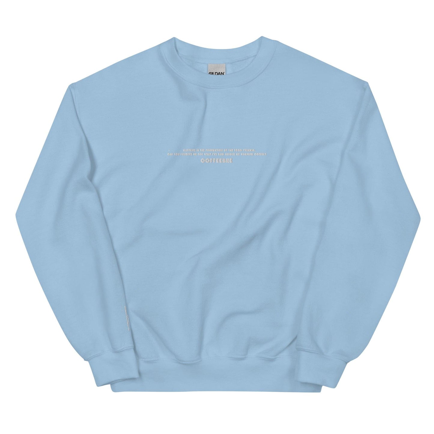 Embroidered Text Print Unisex Sweatshirt - COFFEEBRE