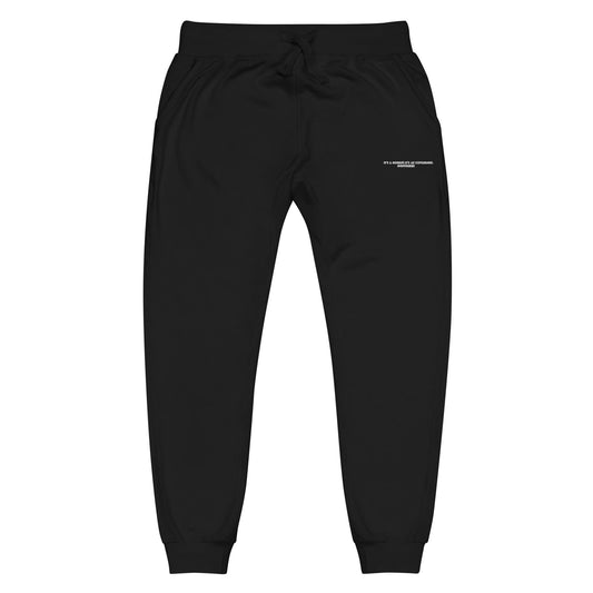 Embroidered Text Unisex fleece Sweatpants