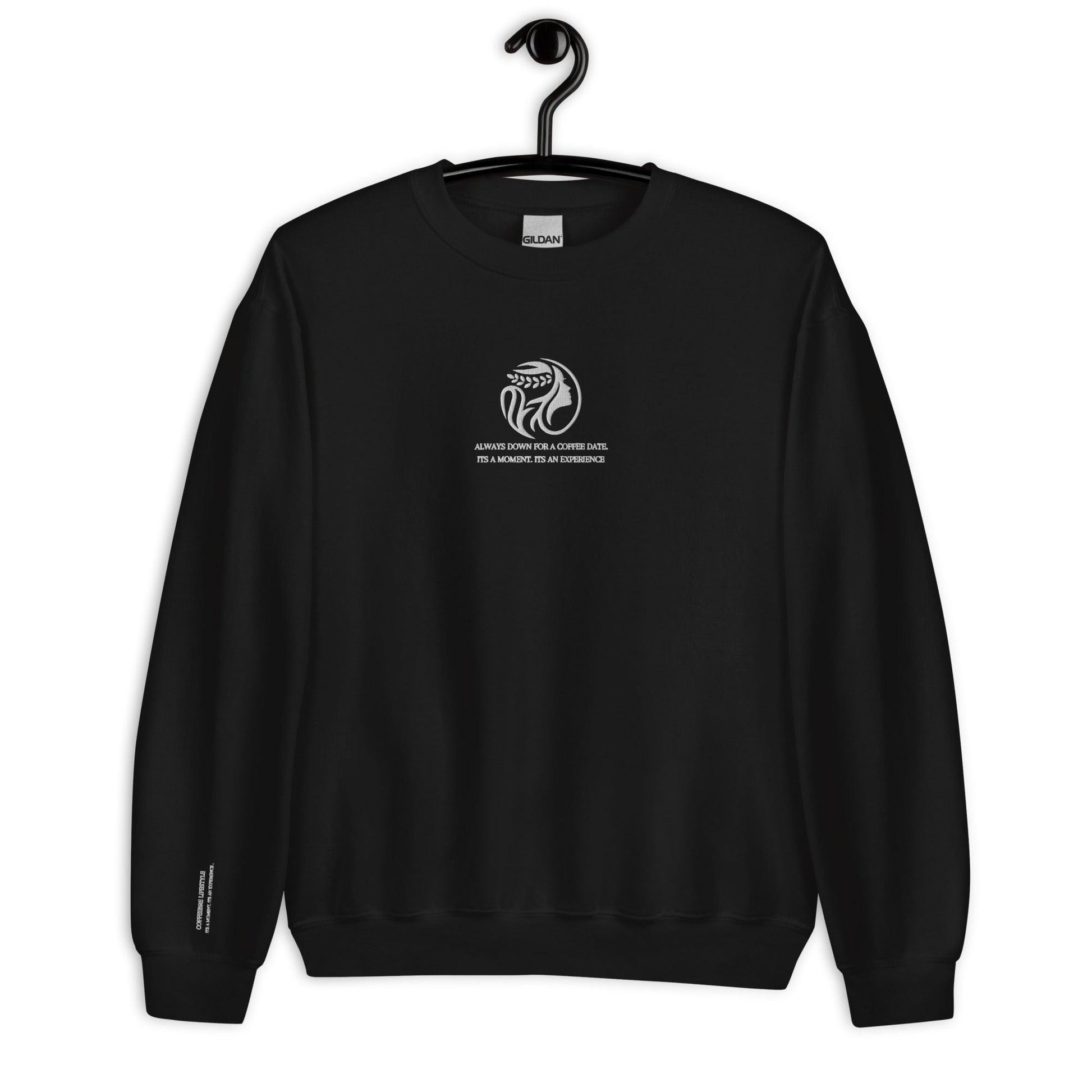 Embroidered Unisex Crewneck Sweatshirt - COFFEEBRE