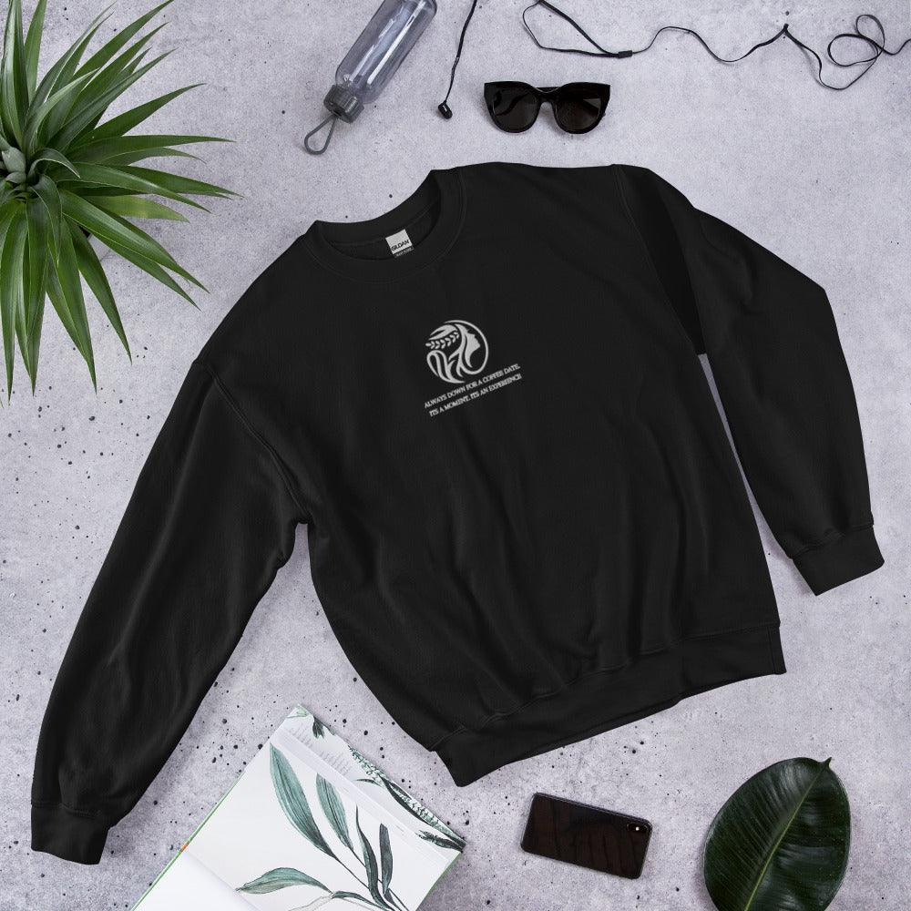 Embroidered Unisex Crewneck Sweatshirt - COFFEEBRE