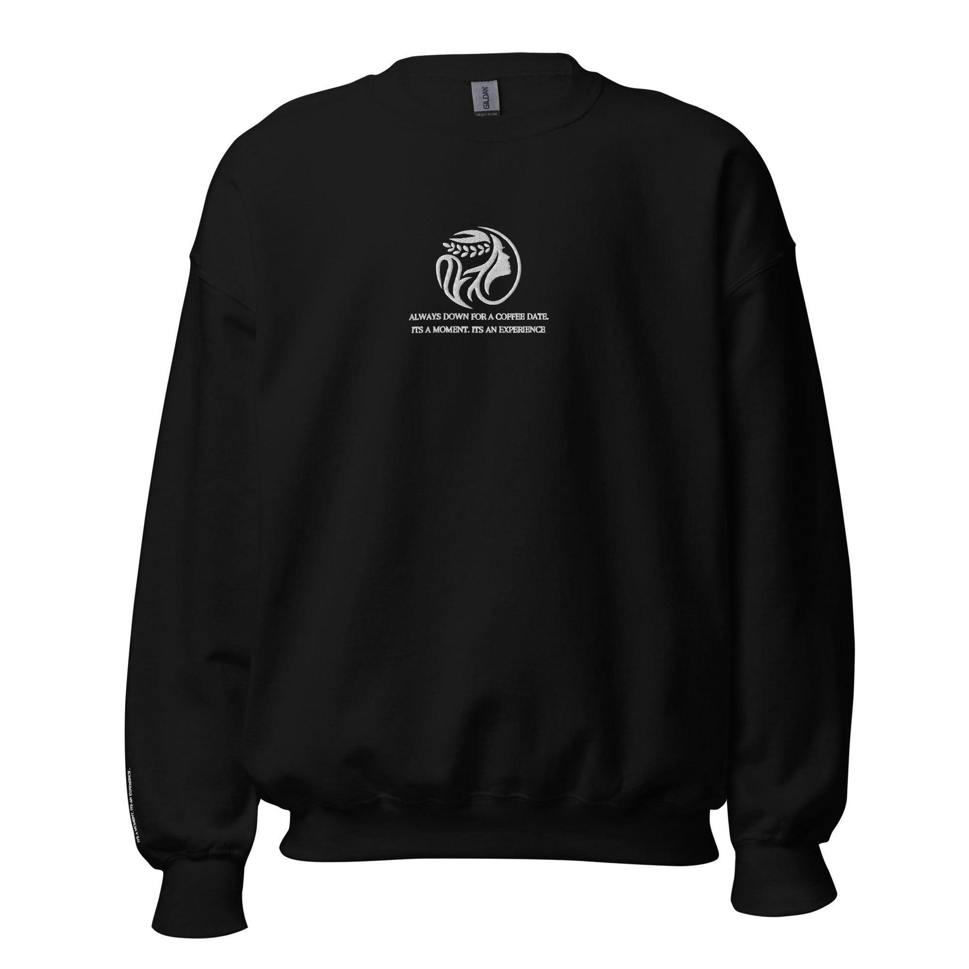 Embroidered Unisex Crewneck Sweatshirt - COFFEEBRE