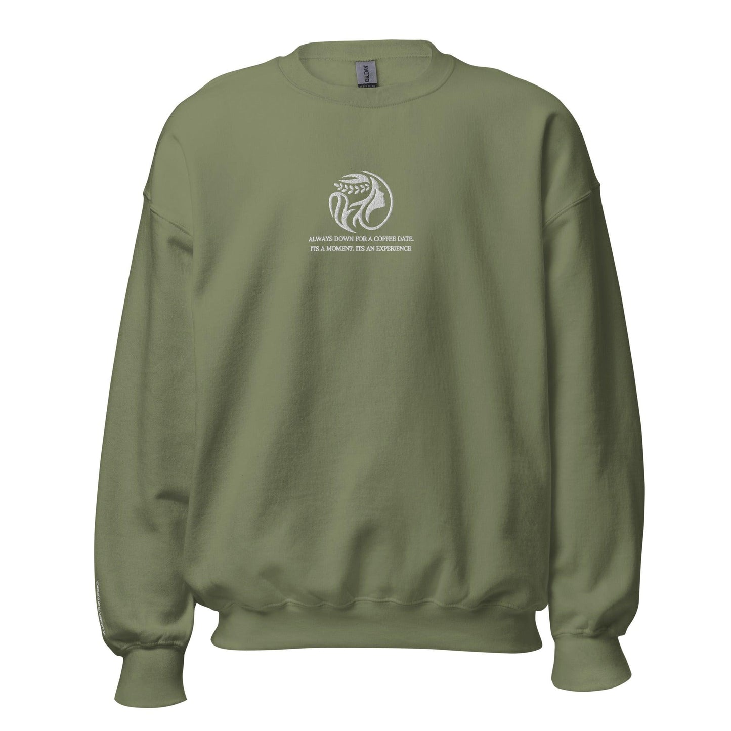 Embroidered Unisex Crewneck Sweatshirt - COFFEEBRE