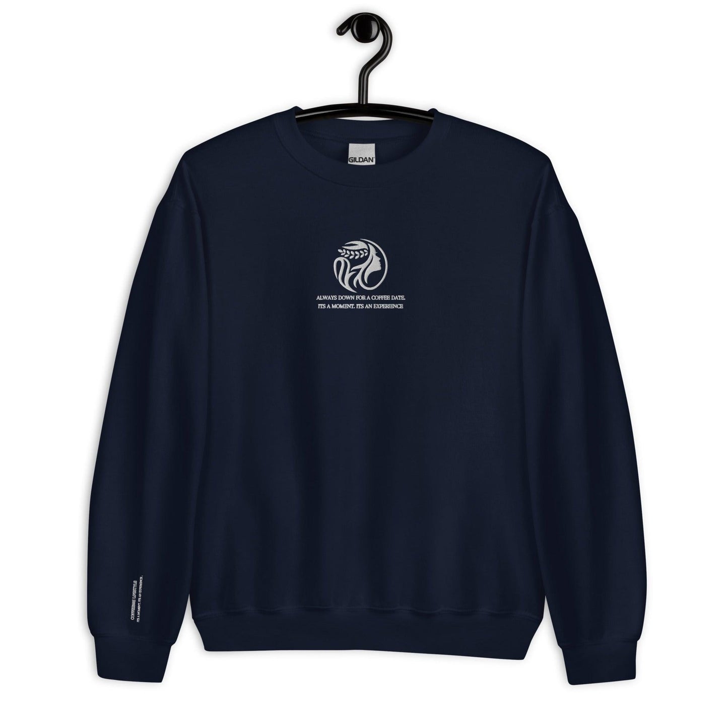 Embroidered Unisex Crewneck Sweatshirt - COFFEEBRE