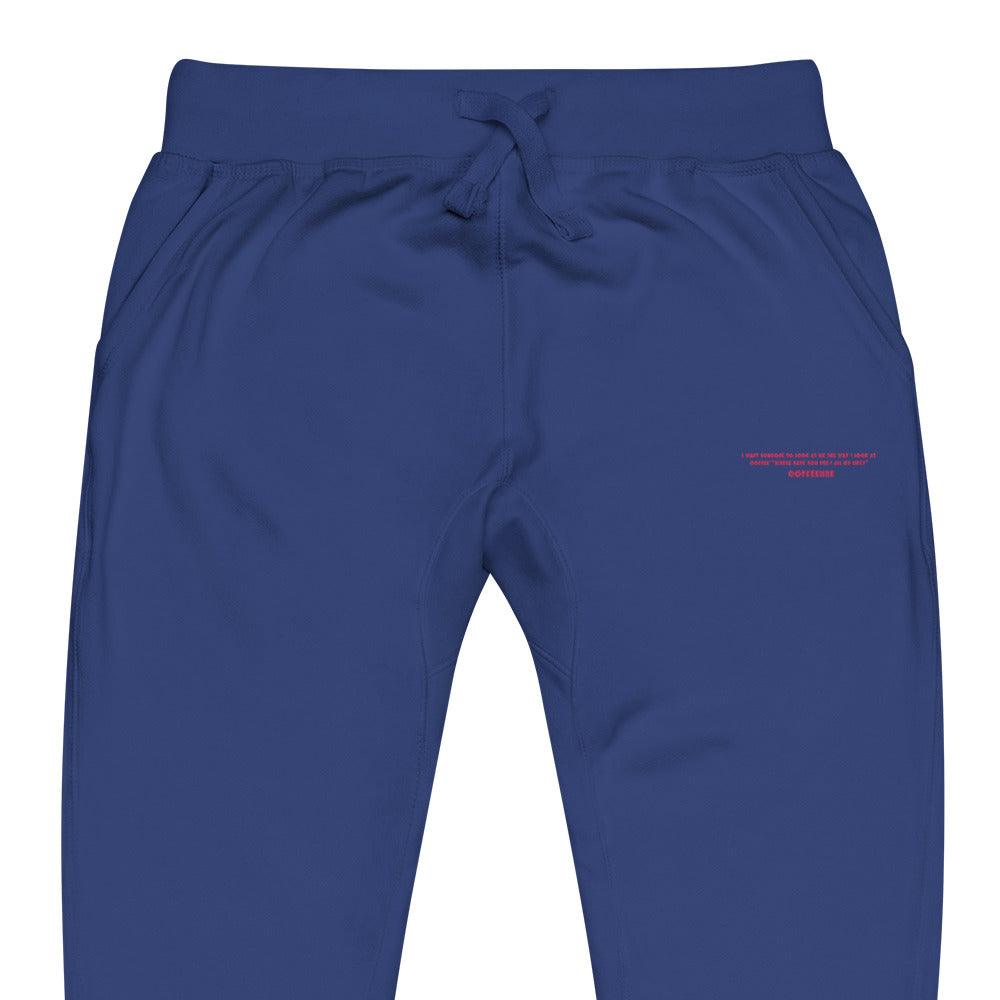 Embroidered Unisex Lifestyle Fleece Sweatpants - COFFEEBRE