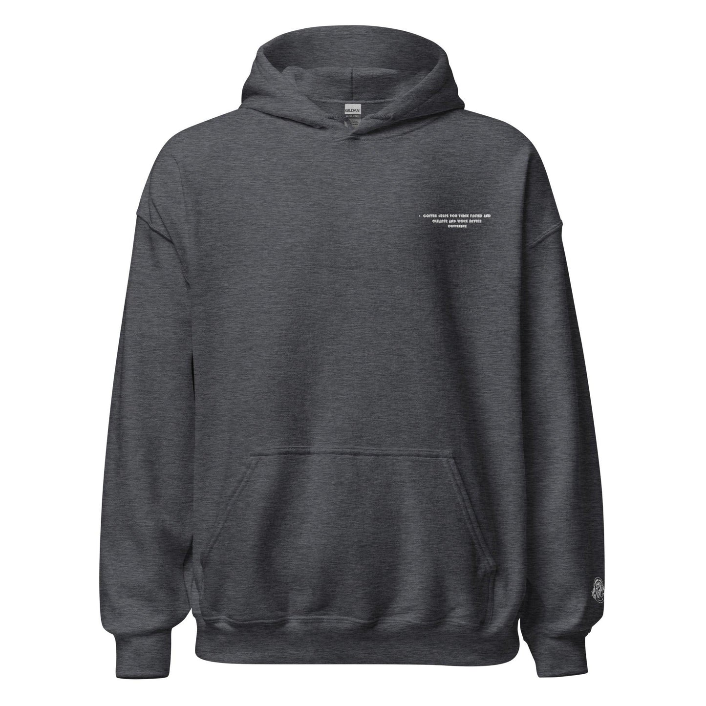 Embroidery Coffee Quote Pullover Unisex Hoodie - COFFEEBRE