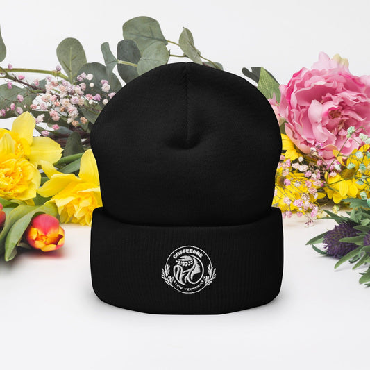 Embroidery Cuffed Beanie For Beanie Lover - COFFEEBRE