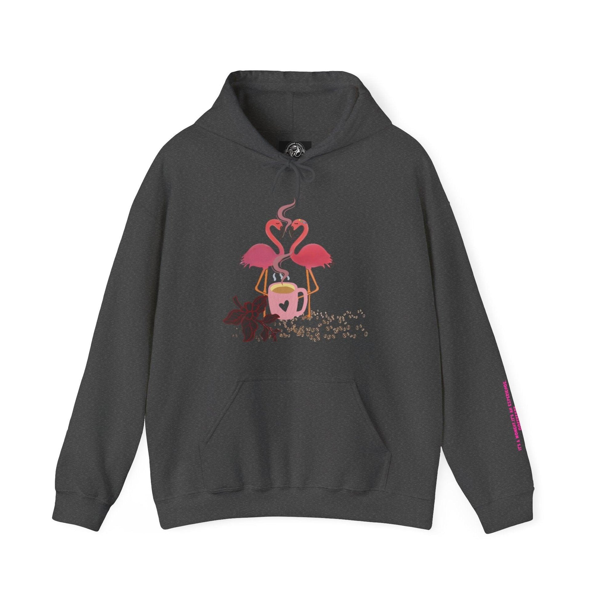 Flamingo Coffee Date Hooded Sweatshirt - COFFEEBRE