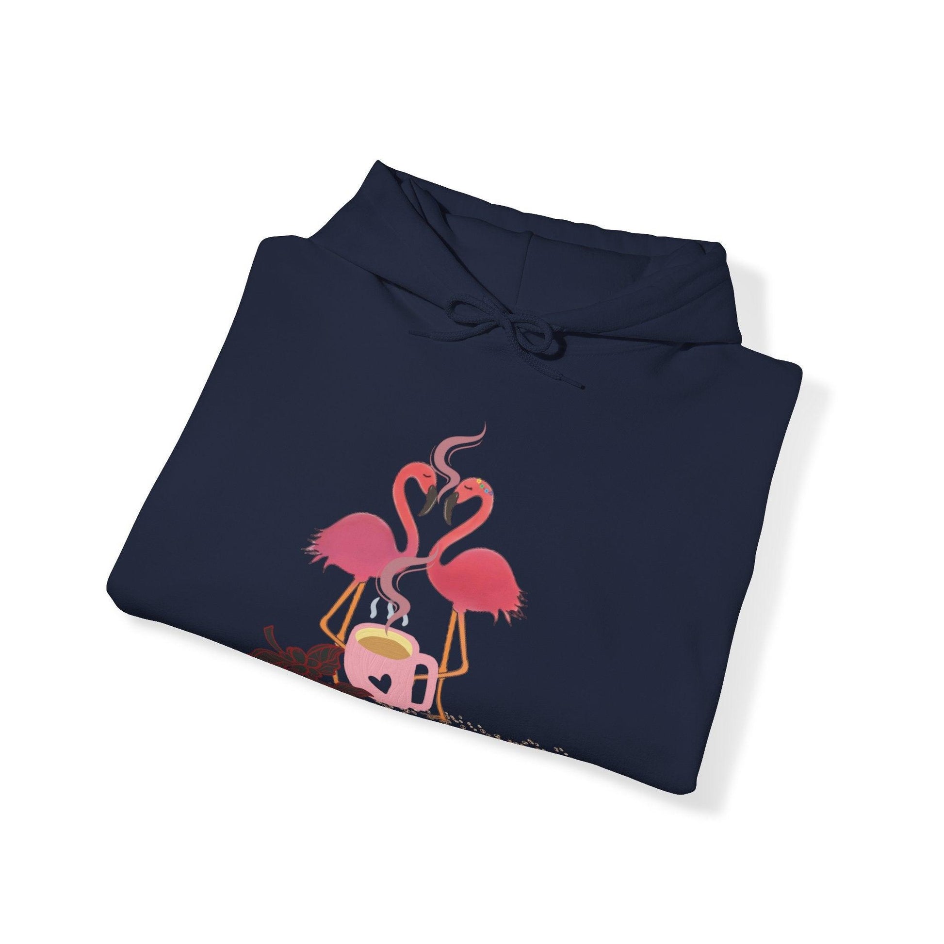 Flamingo Coffee Date Hooded Sweatshirt - COFFEEBRE