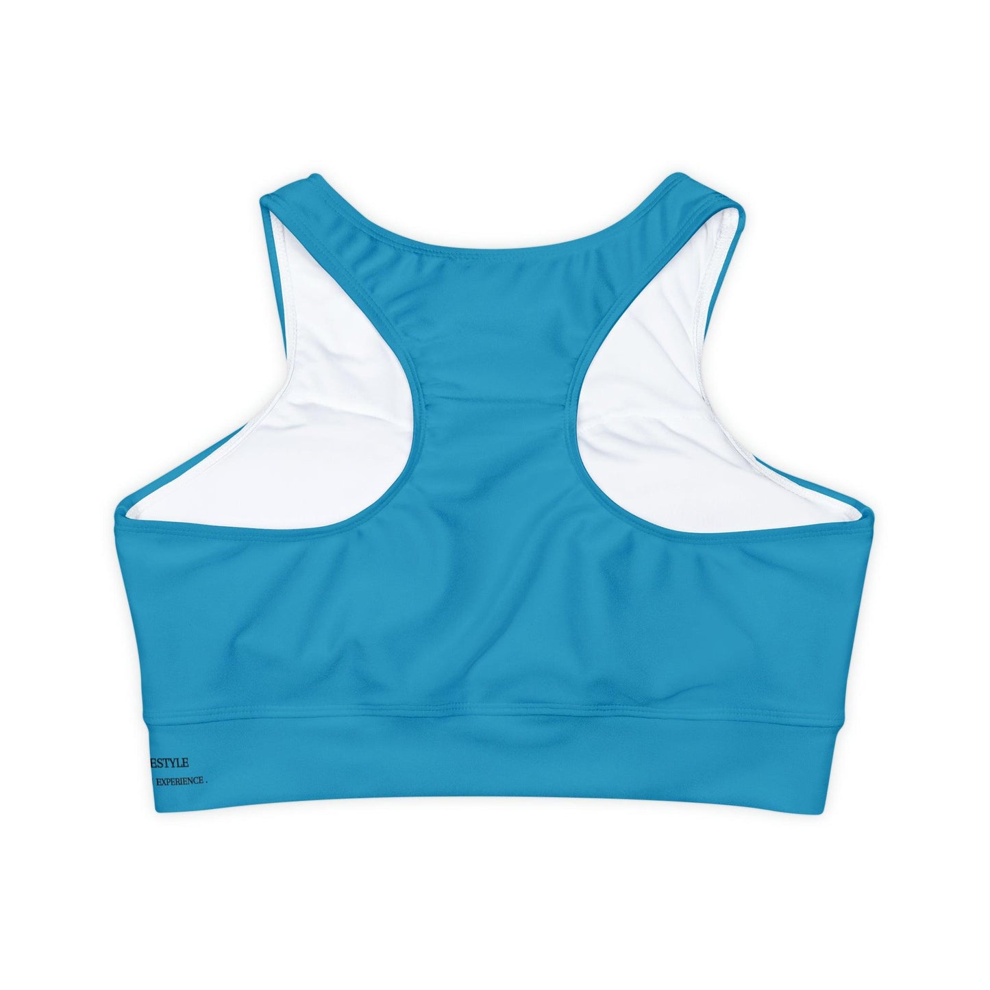 Fully Lined, Turquoise Padded Sports Bra - COFFEEBRE