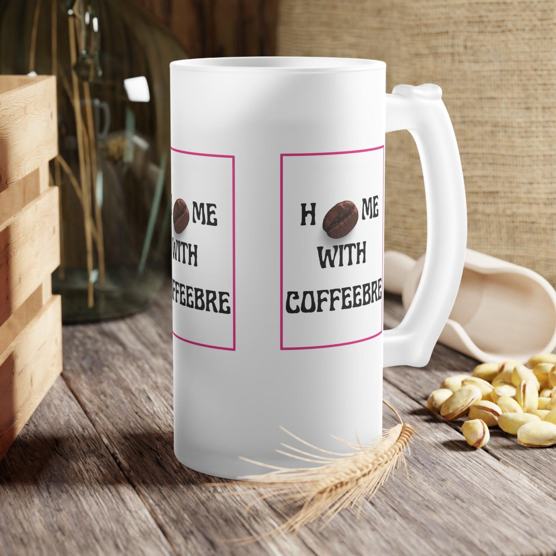 Home With Coffeebre Frosted Glass Latte Mug - COFFEEBRE