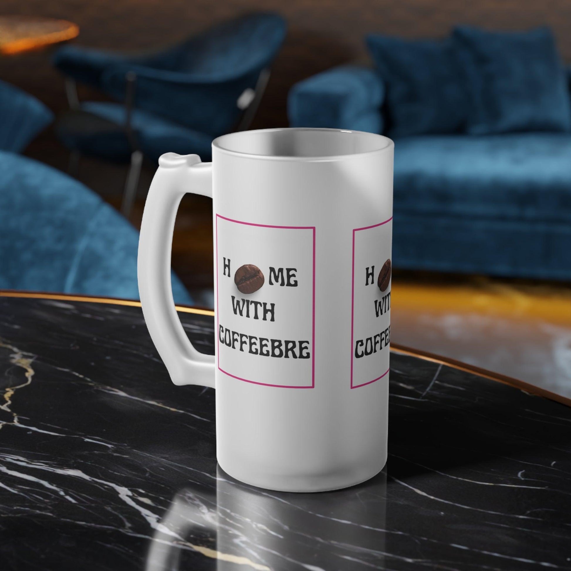 Home With Coffeebre Frosted Glass Latte Mug - COFFEEBRE