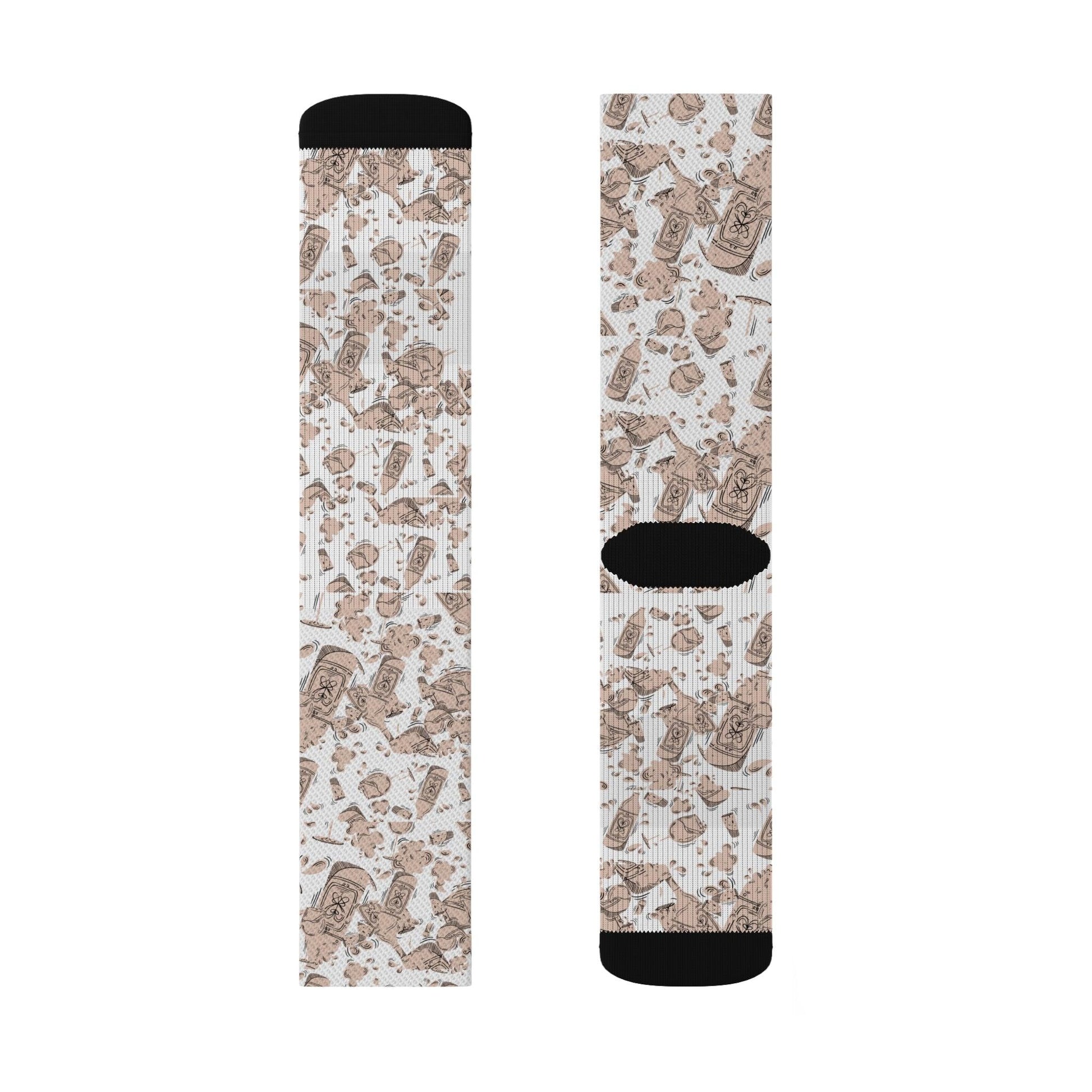 Latte and Wine Socks gift for coffee and wine lover