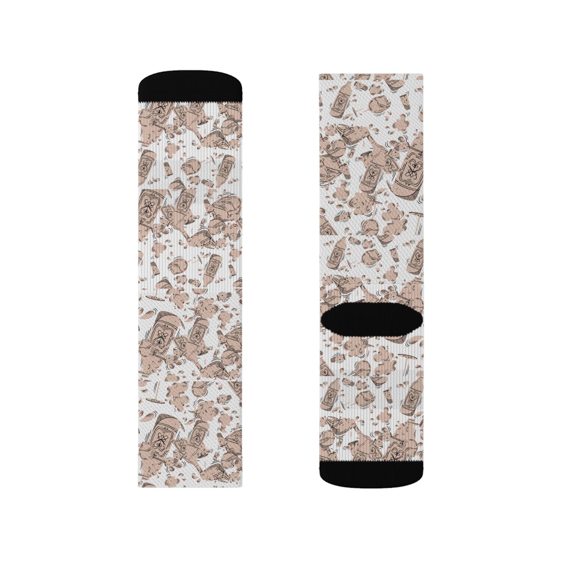 Latte and Wine Socks gift for coffee and wine lover
