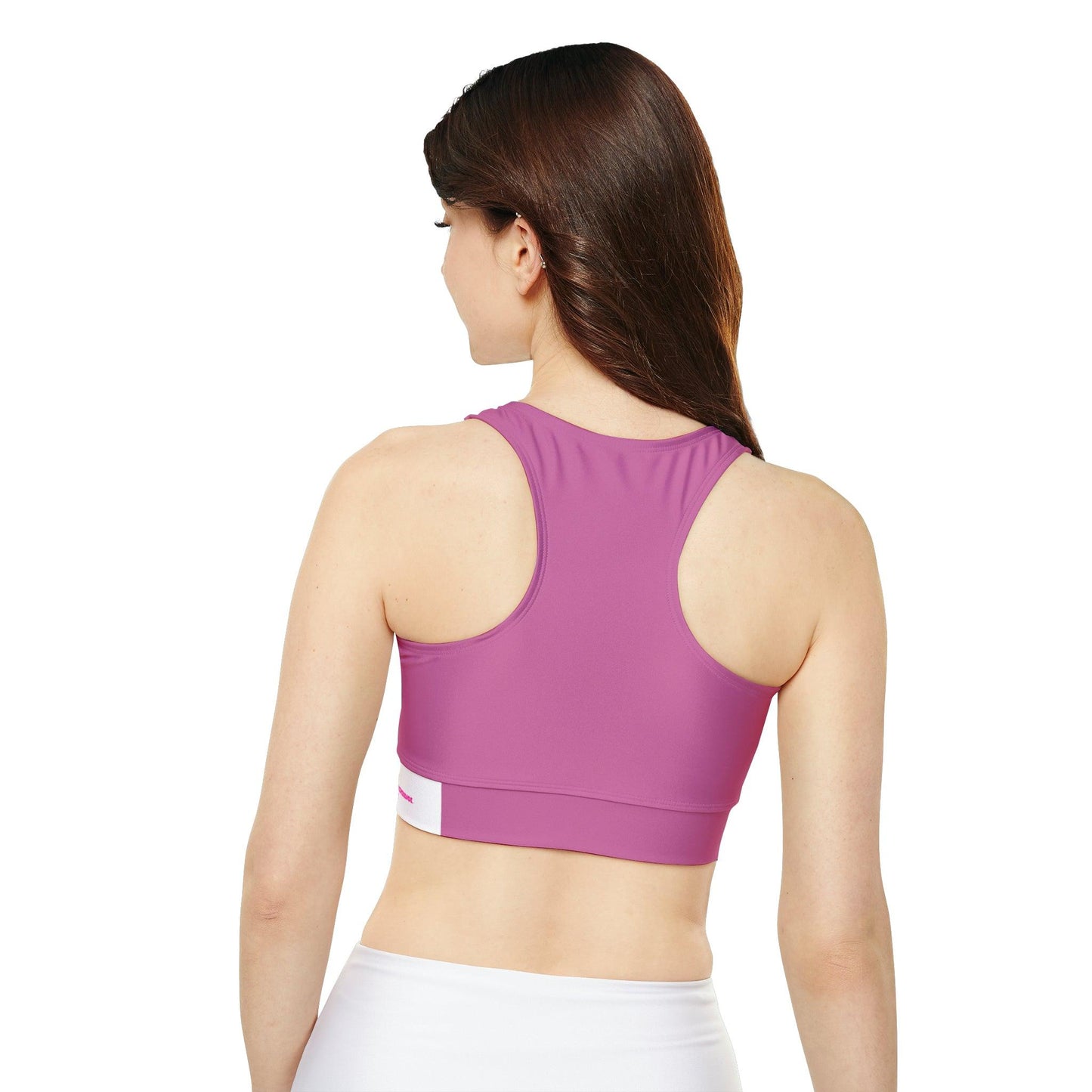 Lifestyle Fully Lined, Pink Padded Sports Bra - COFFEEBRE