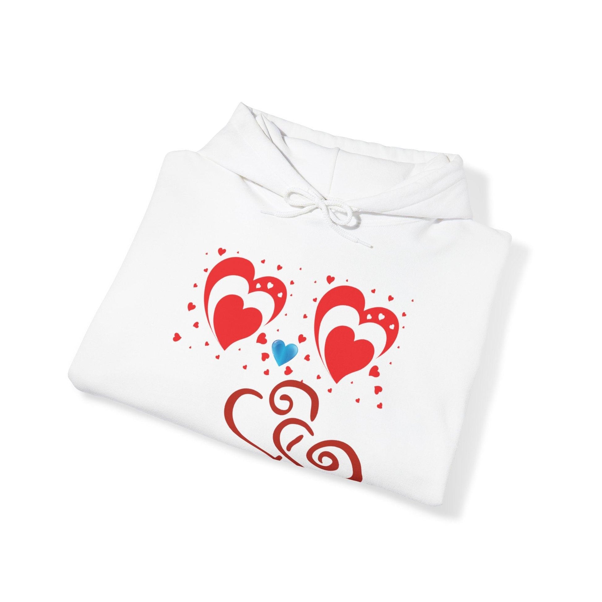 Love Heart Hooded Sweatshirt - COFFEEBRE