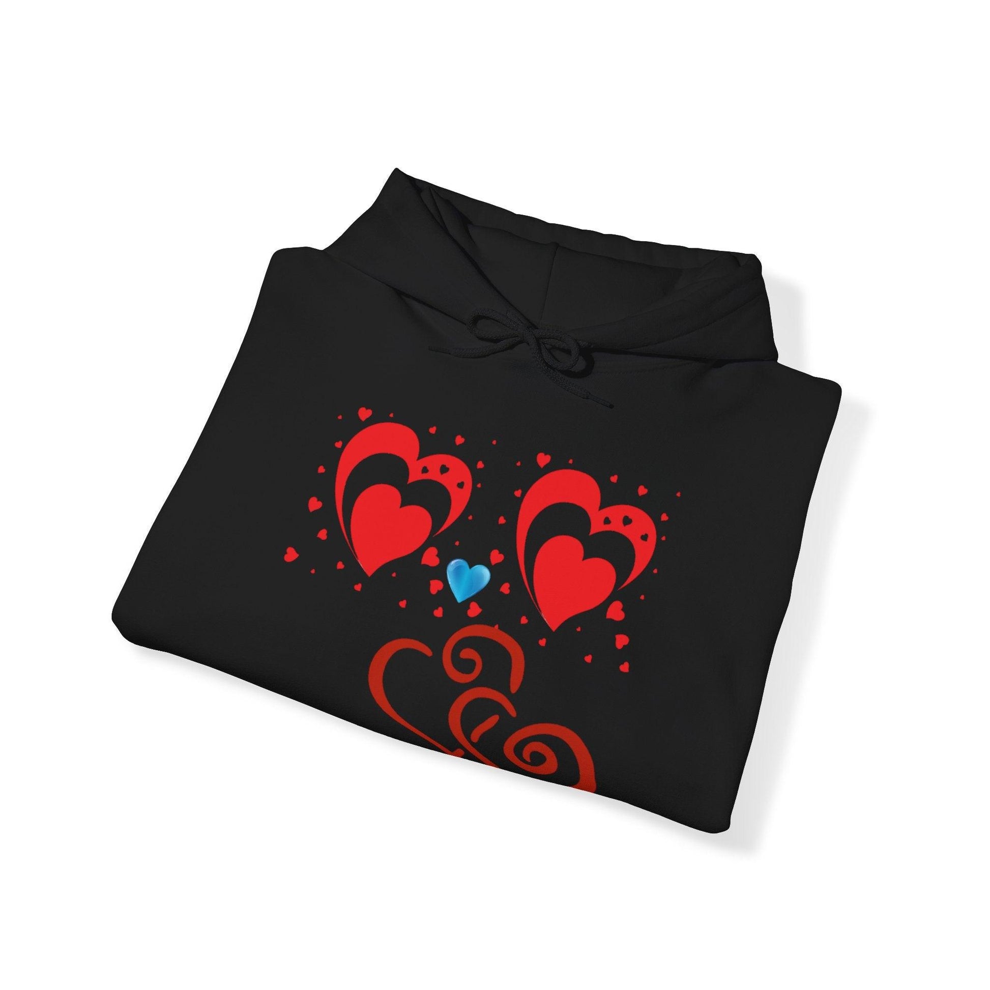 Love Heart Hooded Sweatshirt - COFFEEBRE