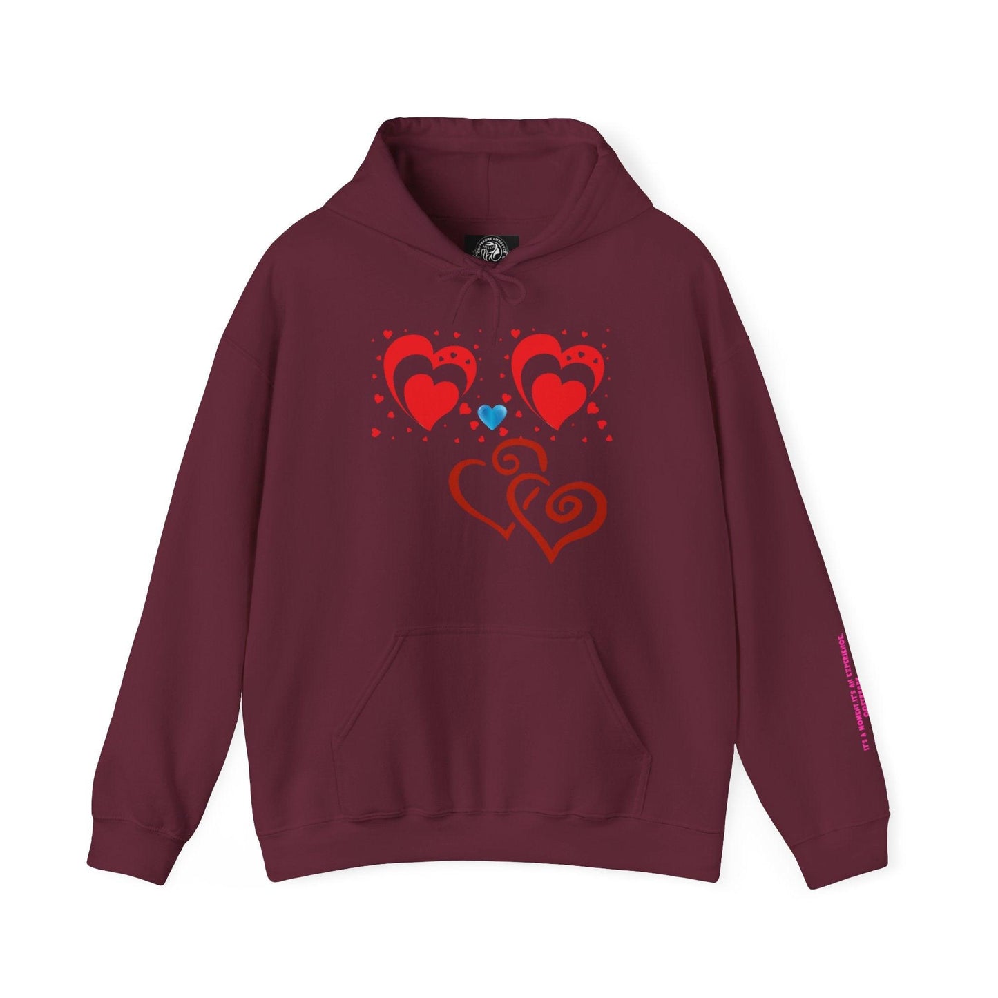 Love Heart Hooded Sweatshirt - COFFEEBRE