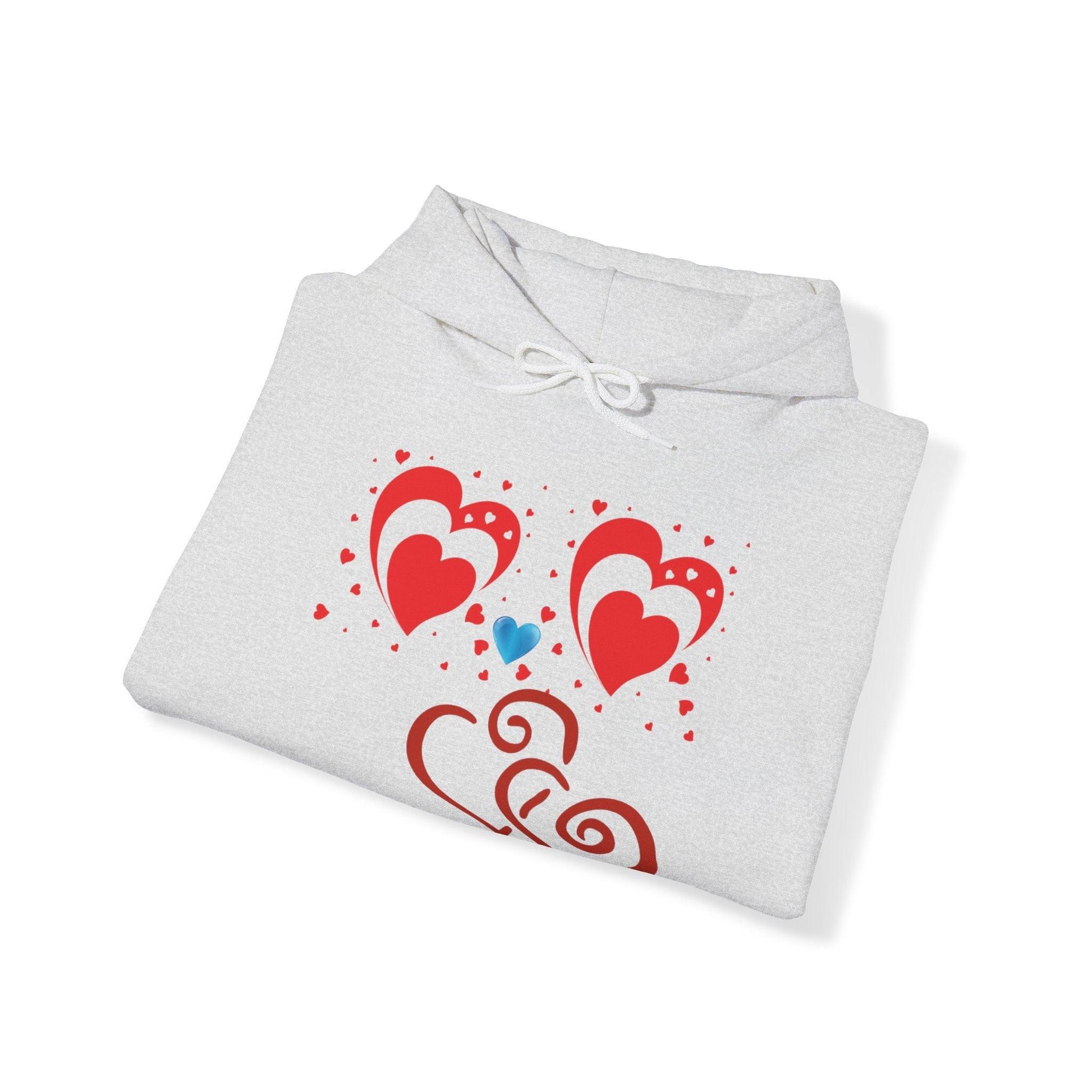 Love Heart Hooded Sweatshirt - COFFEEBRE