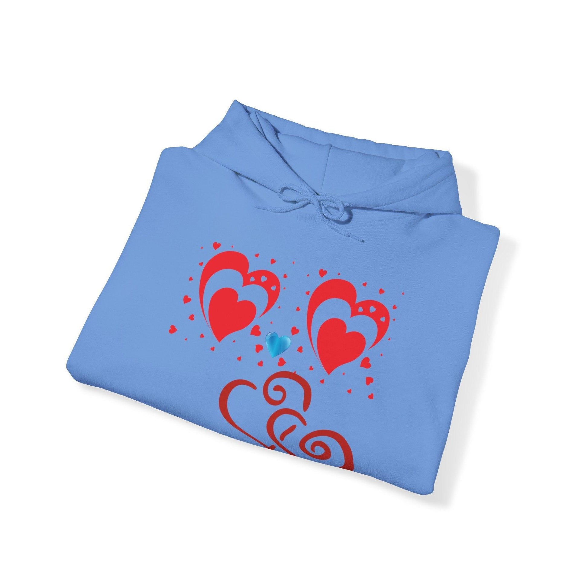 Love Heart Hooded Sweatshirt - COFFEEBRE