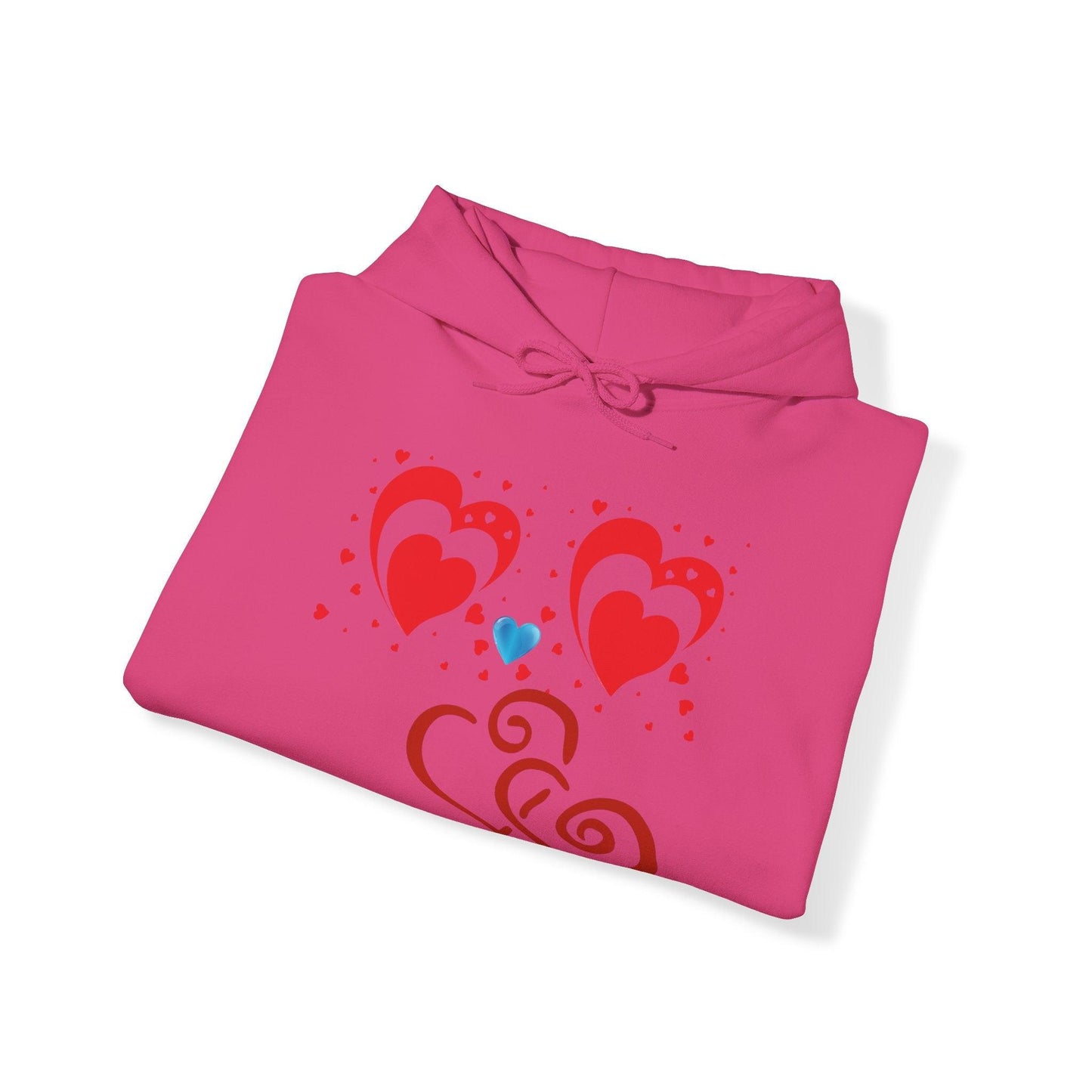 Love Heart Hooded Sweatshirt - COFFEEBRE