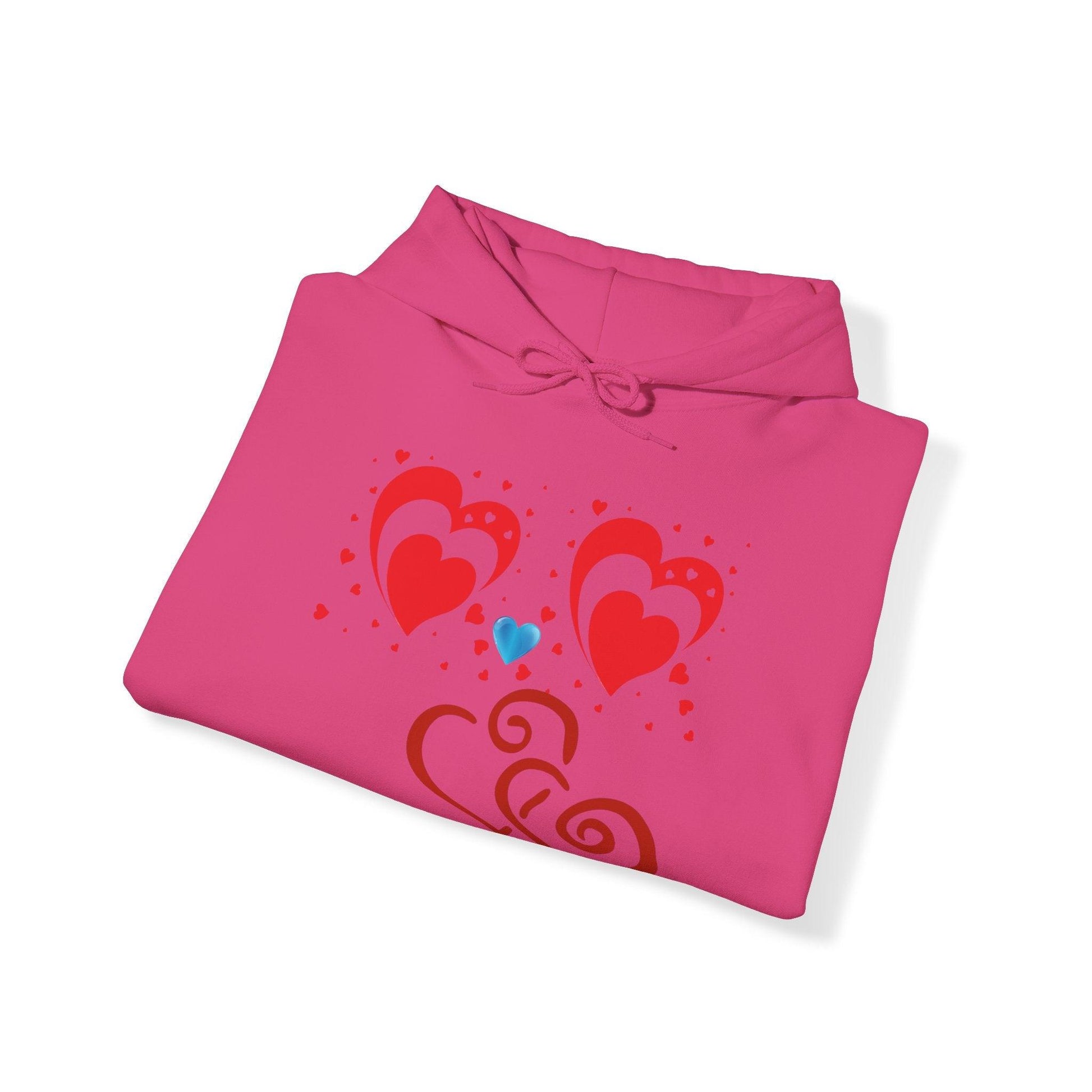 Love Heart Hooded Sweatshirt - COFFEEBRE
