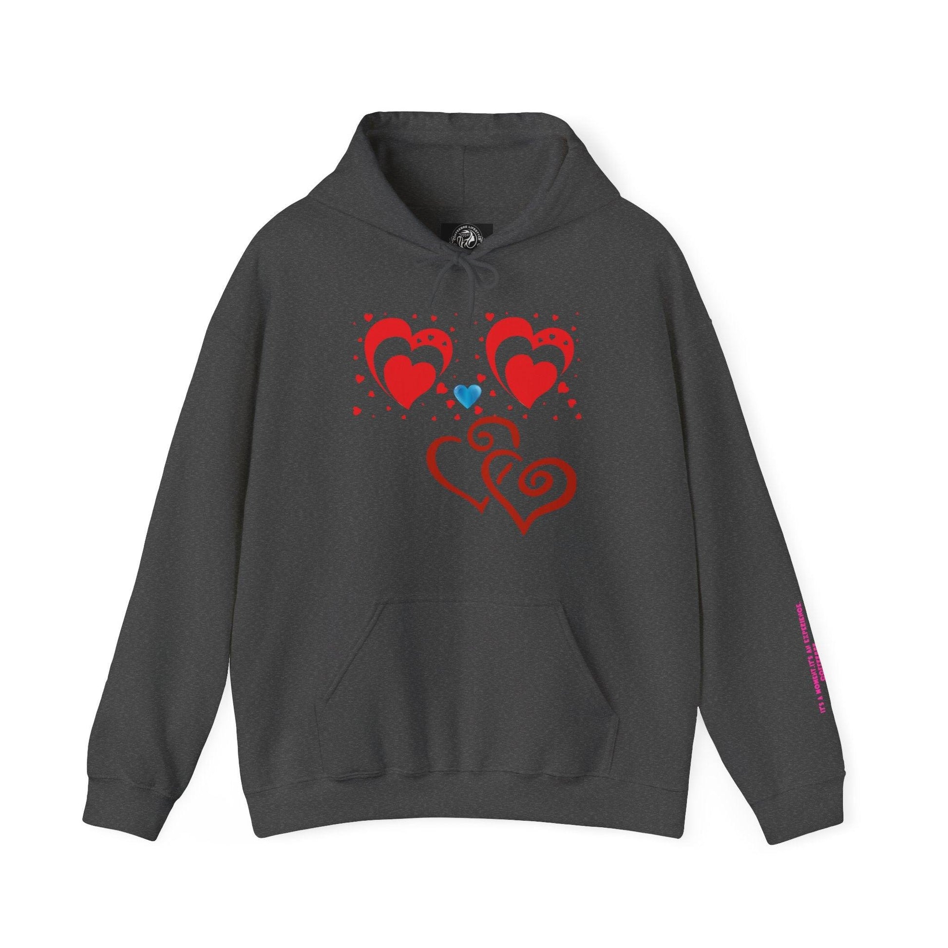 Love Heart Hooded Sweatshirt - COFFEEBRE