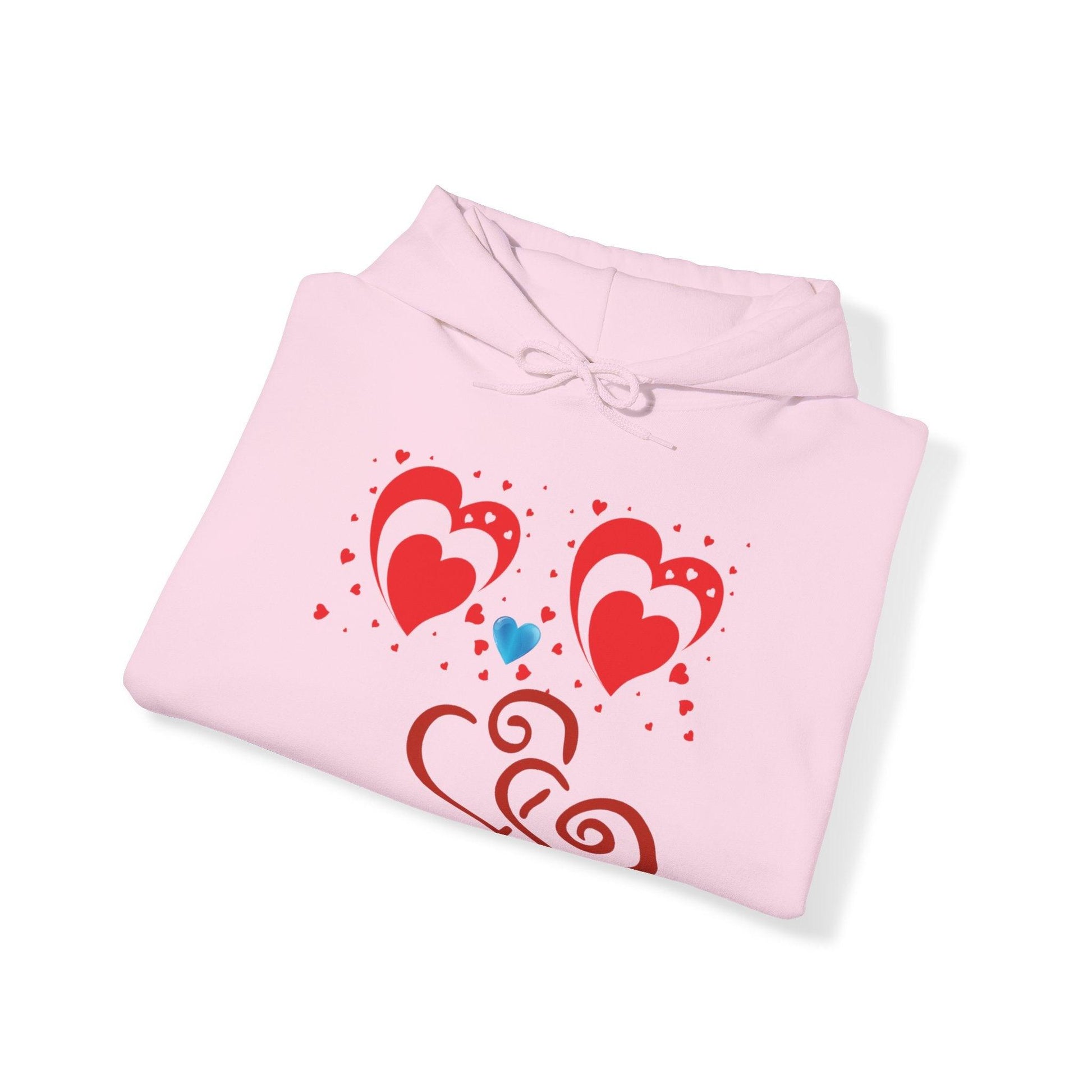 Love Heart Hooded Sweatshirt - COFFEEBRE
