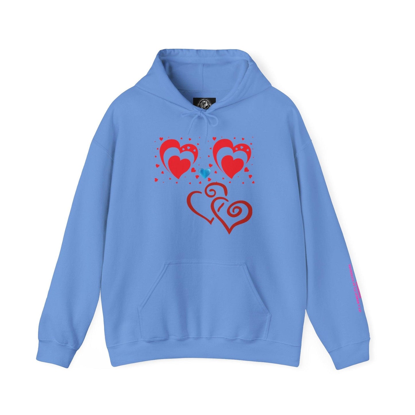 Love Heart Hooded Sweatshirt - COFFEEBRE