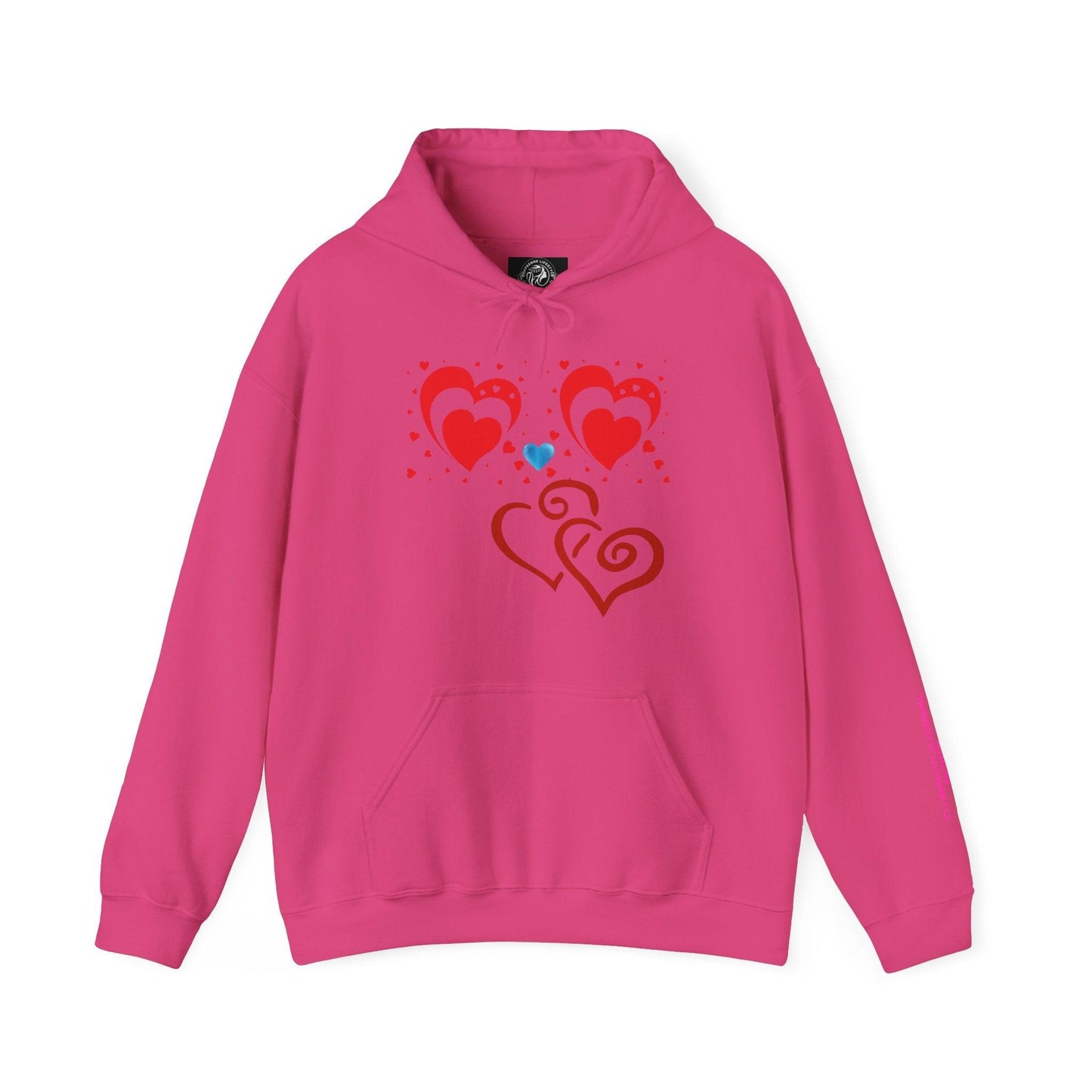 Love Heart Hooded Sweatshirt - COFFEEBRE