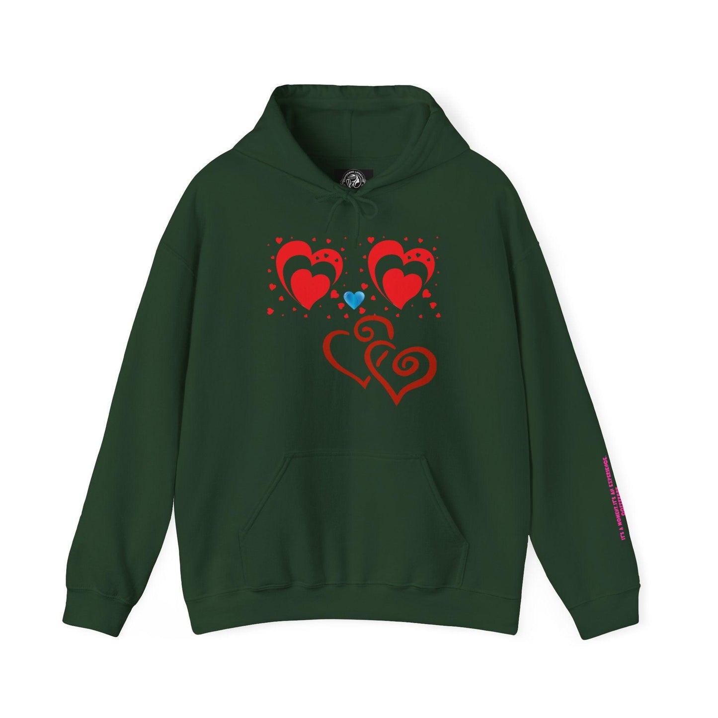 Love Heart Hooded Sweatshirt - COFFEEBRE