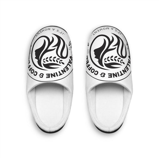Minimalist White Valentine's Indoor Spa Slippers