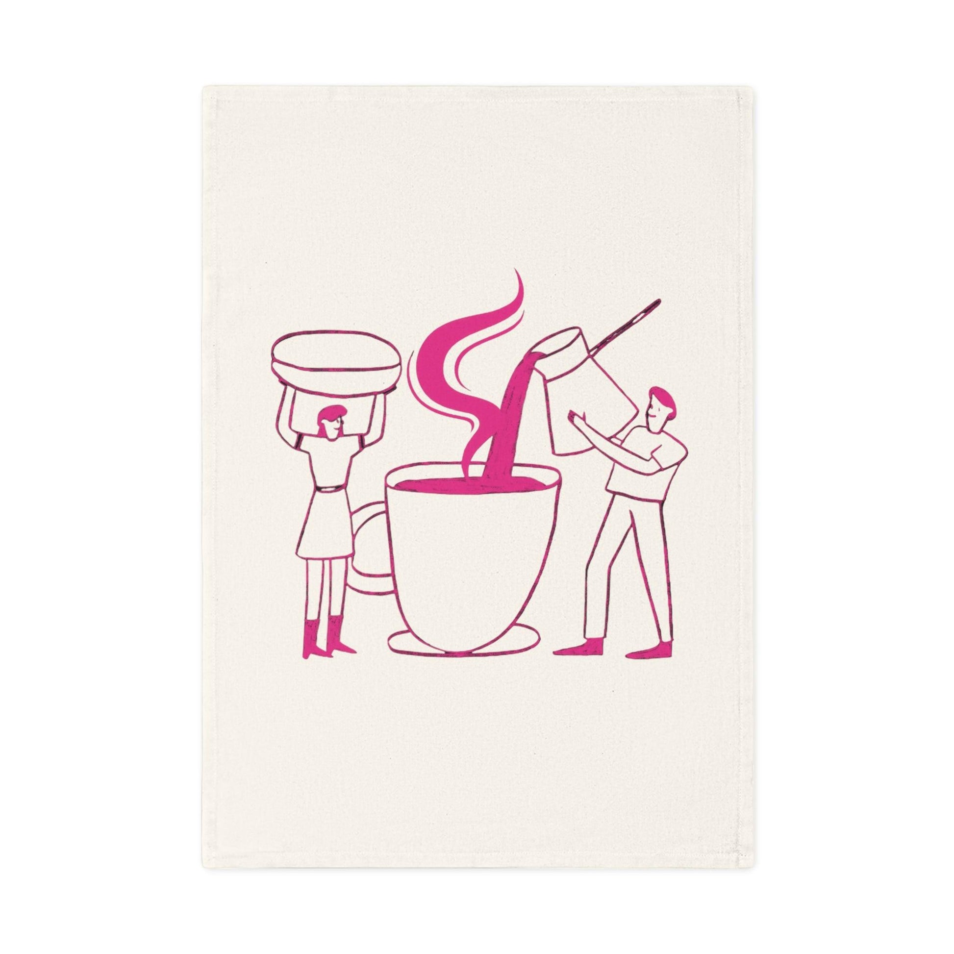 Pink Design Organic Eco-Friendly Cotton Tea Towel
