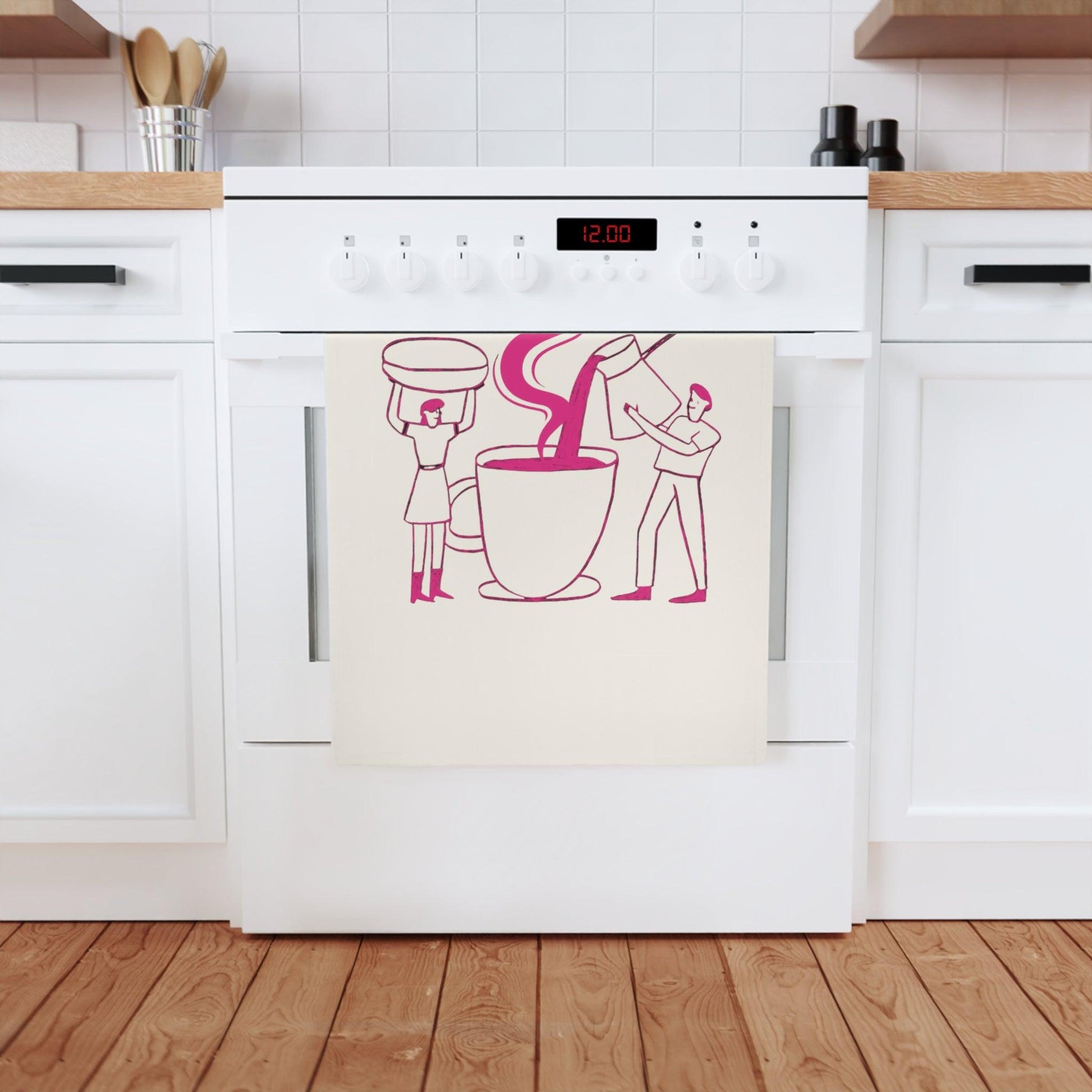 Pink Design Organic Eco-Friendly Cotton Tea Towel