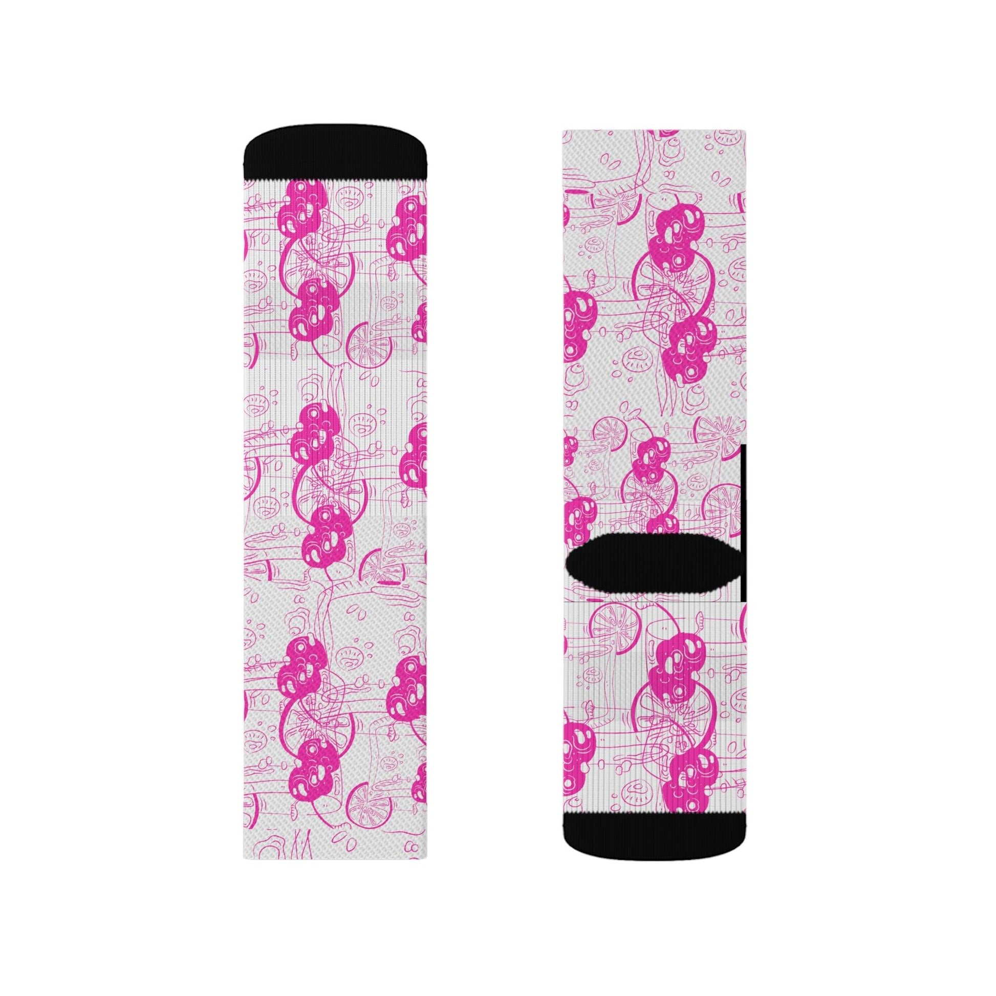 Pink Gin Cocktail Socks Gift