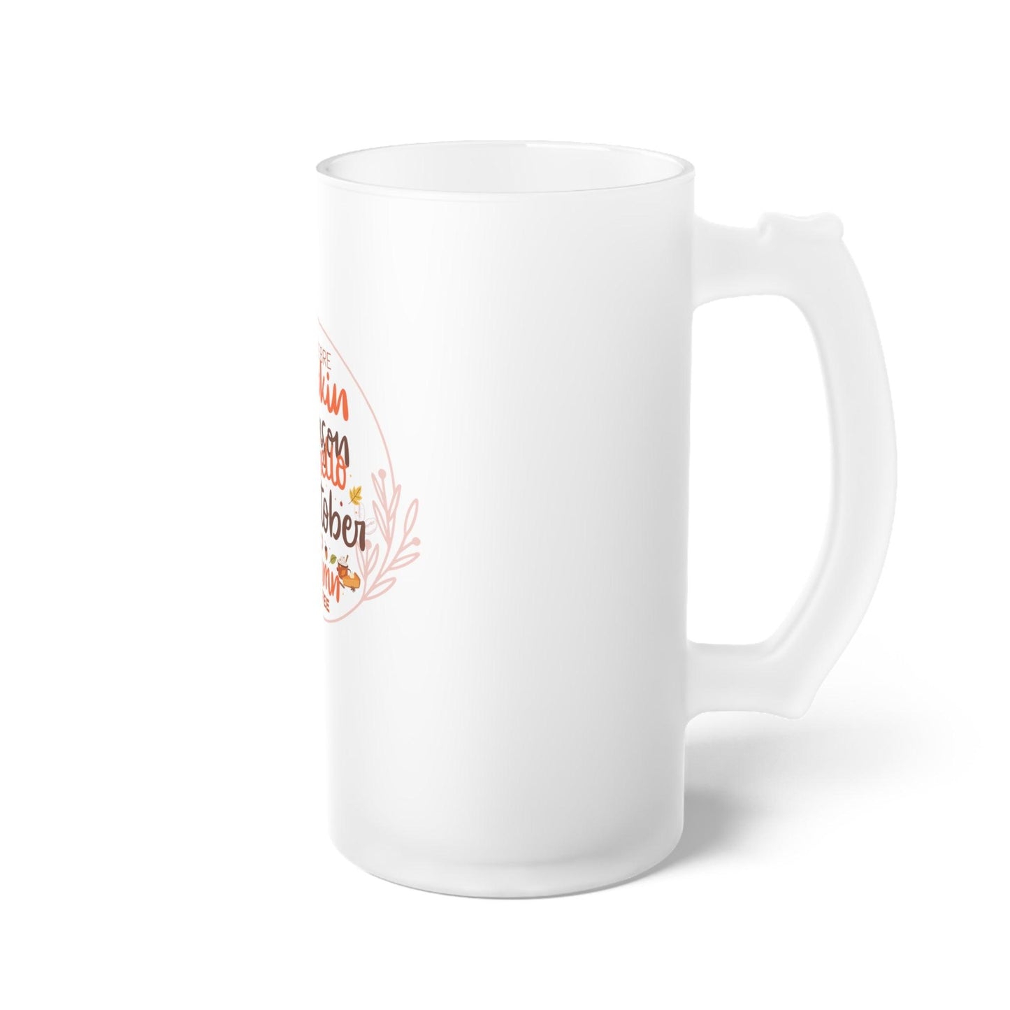 Pumpkin Frosted Glass Latte Mug - COFFEEBRE