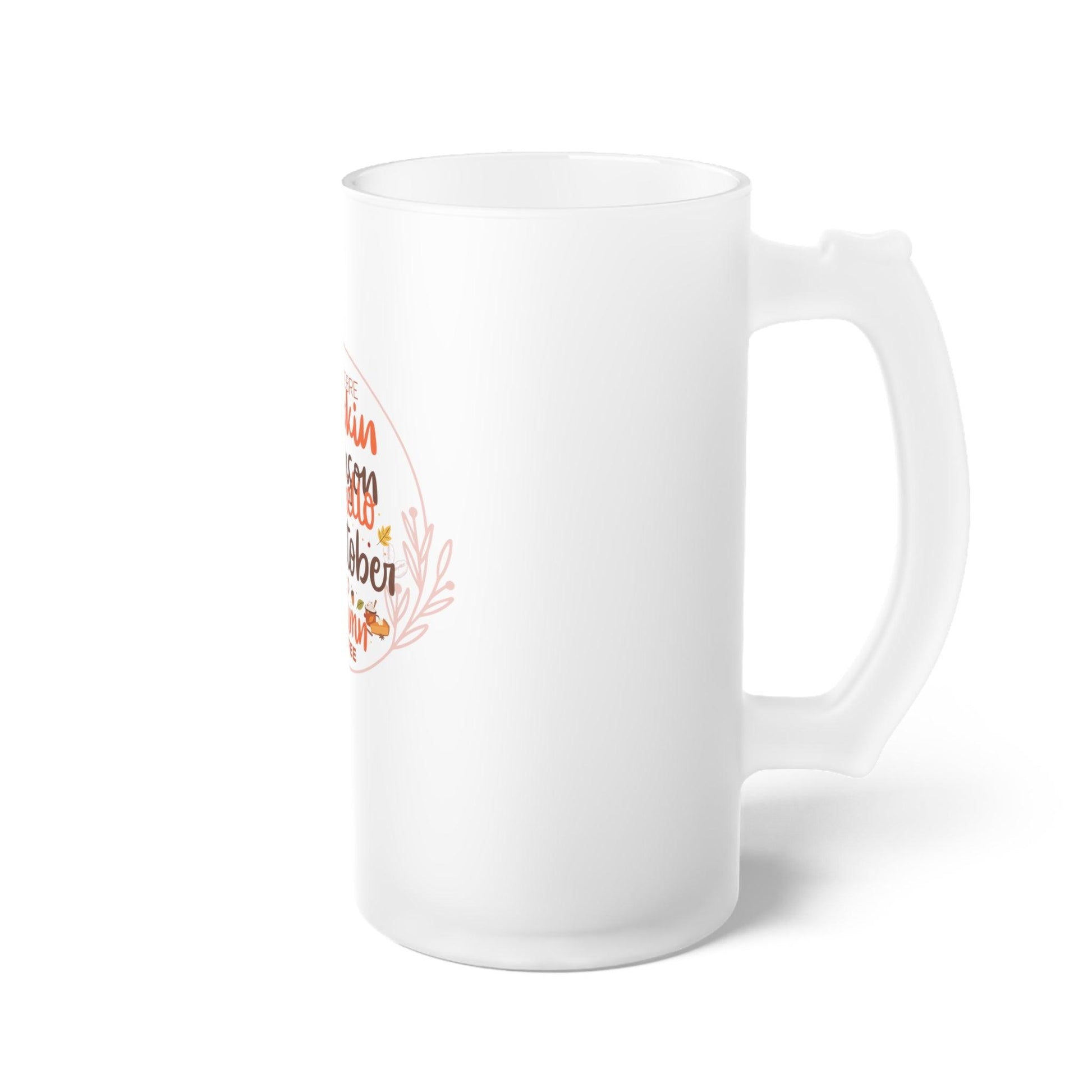 Pumpkin Frosted Glass Latte Mug - COFFEEBRE