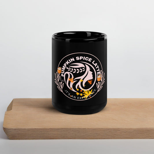 Pumpkin Spice Latte Black Glossy Mug - COFFEEBRE