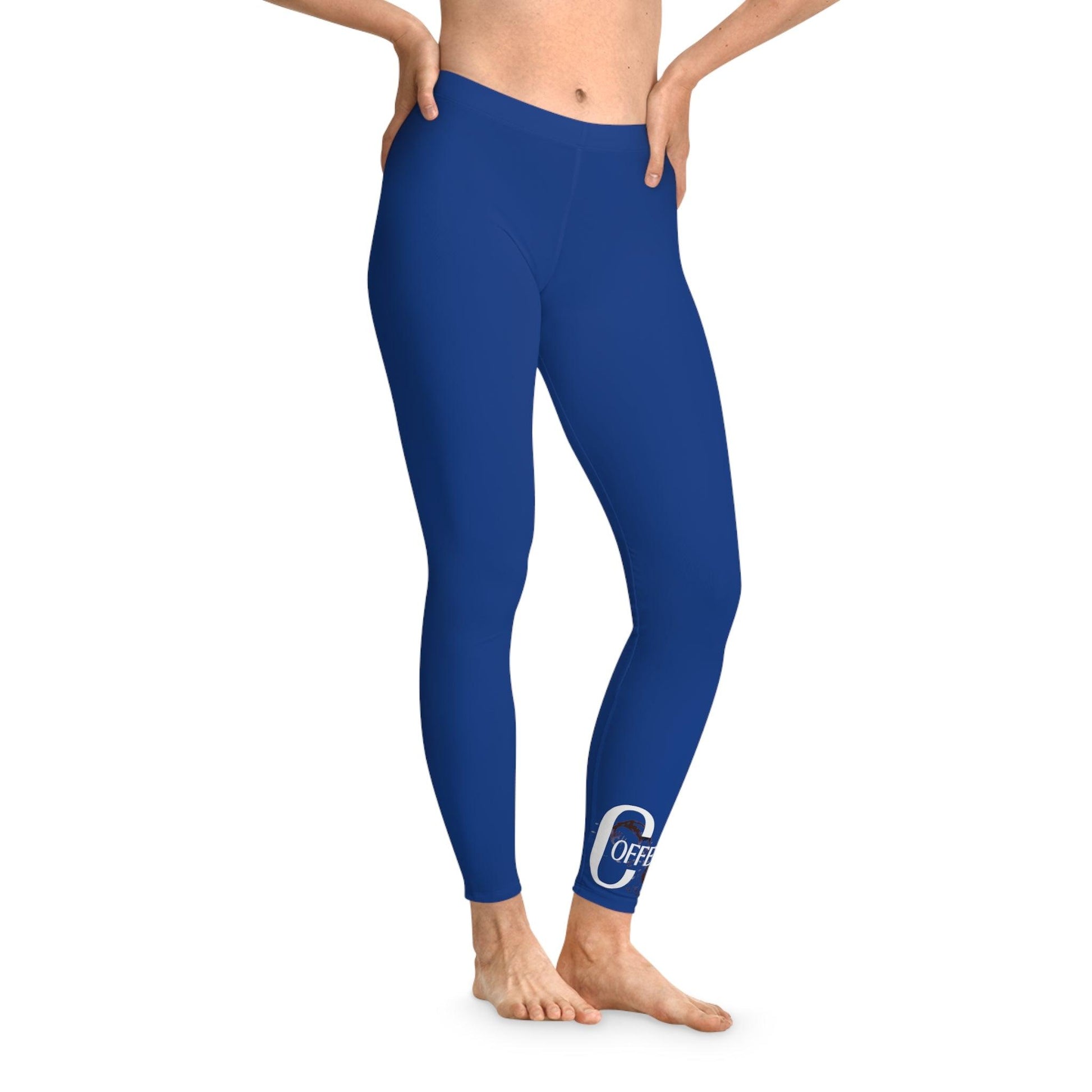 Stretchy Navy Blue Leggings - COFFEEBRE