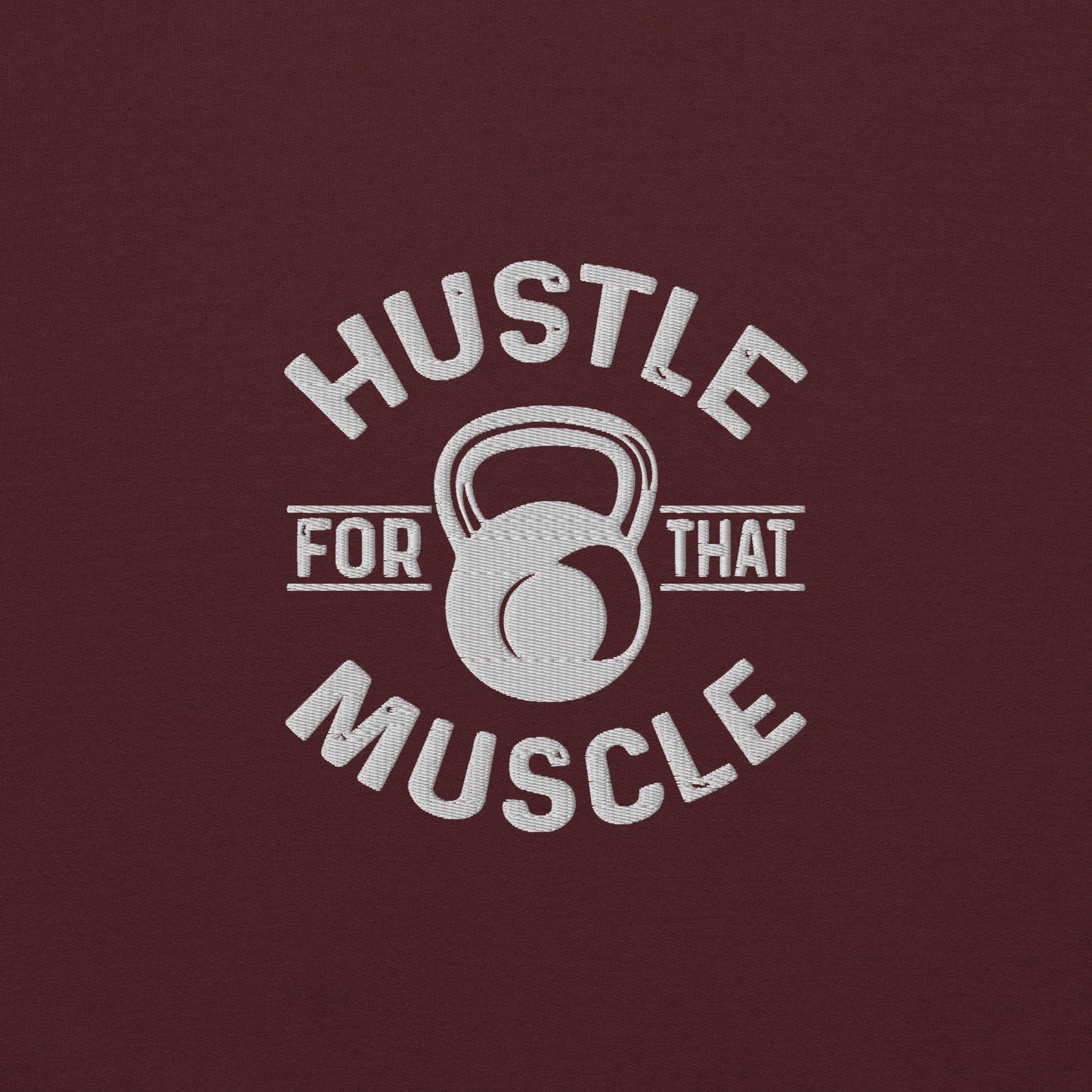 Hustle For Muscle Embroidered Sweatshirts