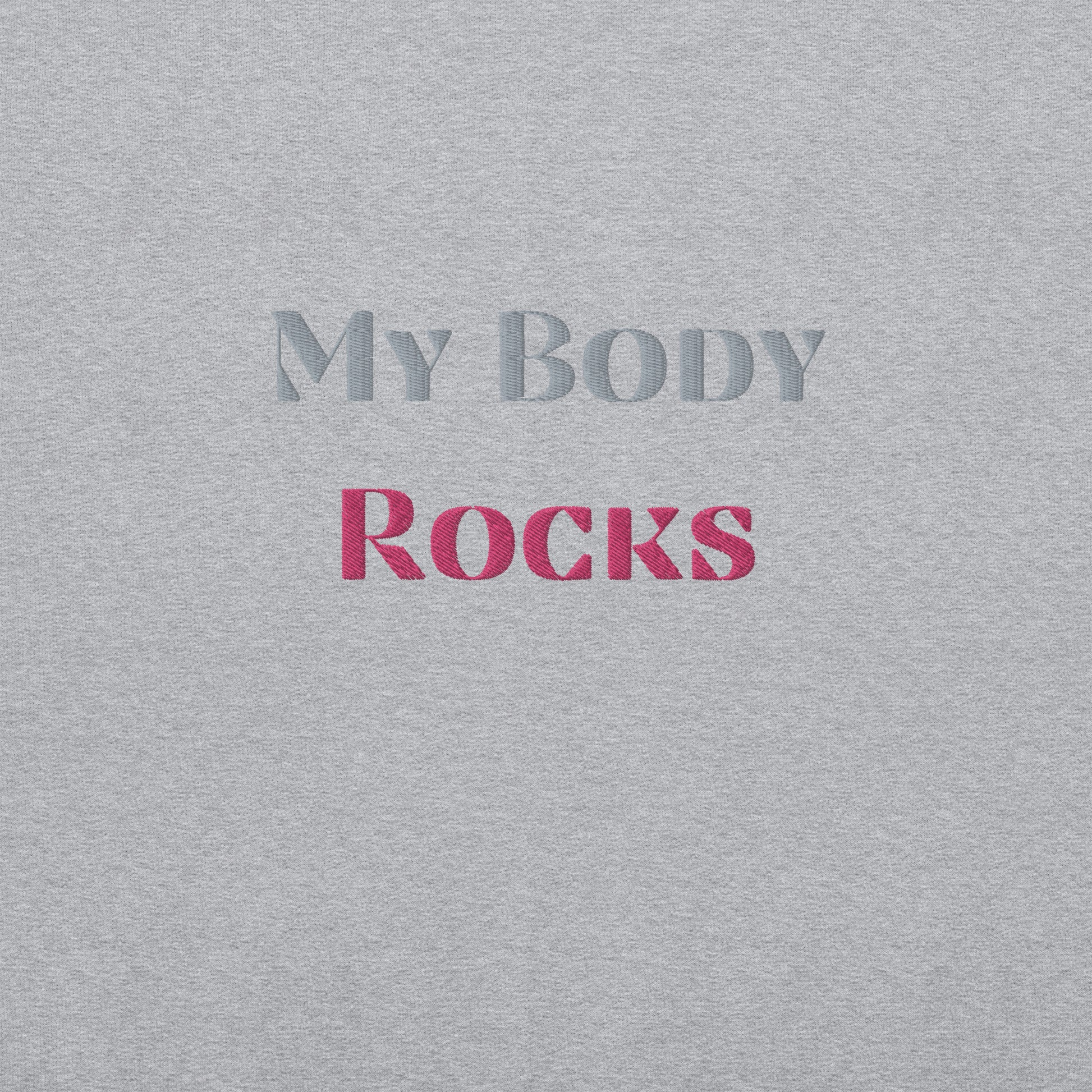 My Body Rocks Embroidered Sweatshirt - COFFEEBRE