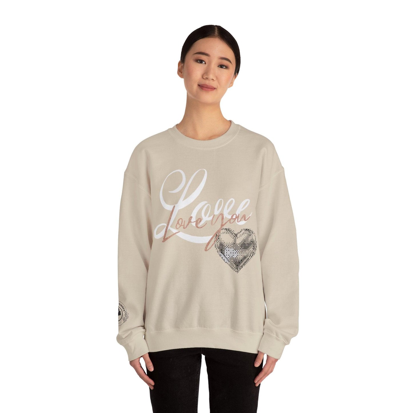 Unisex Crewneck Valentine's Love Sweatshirt - COFFEEBRE