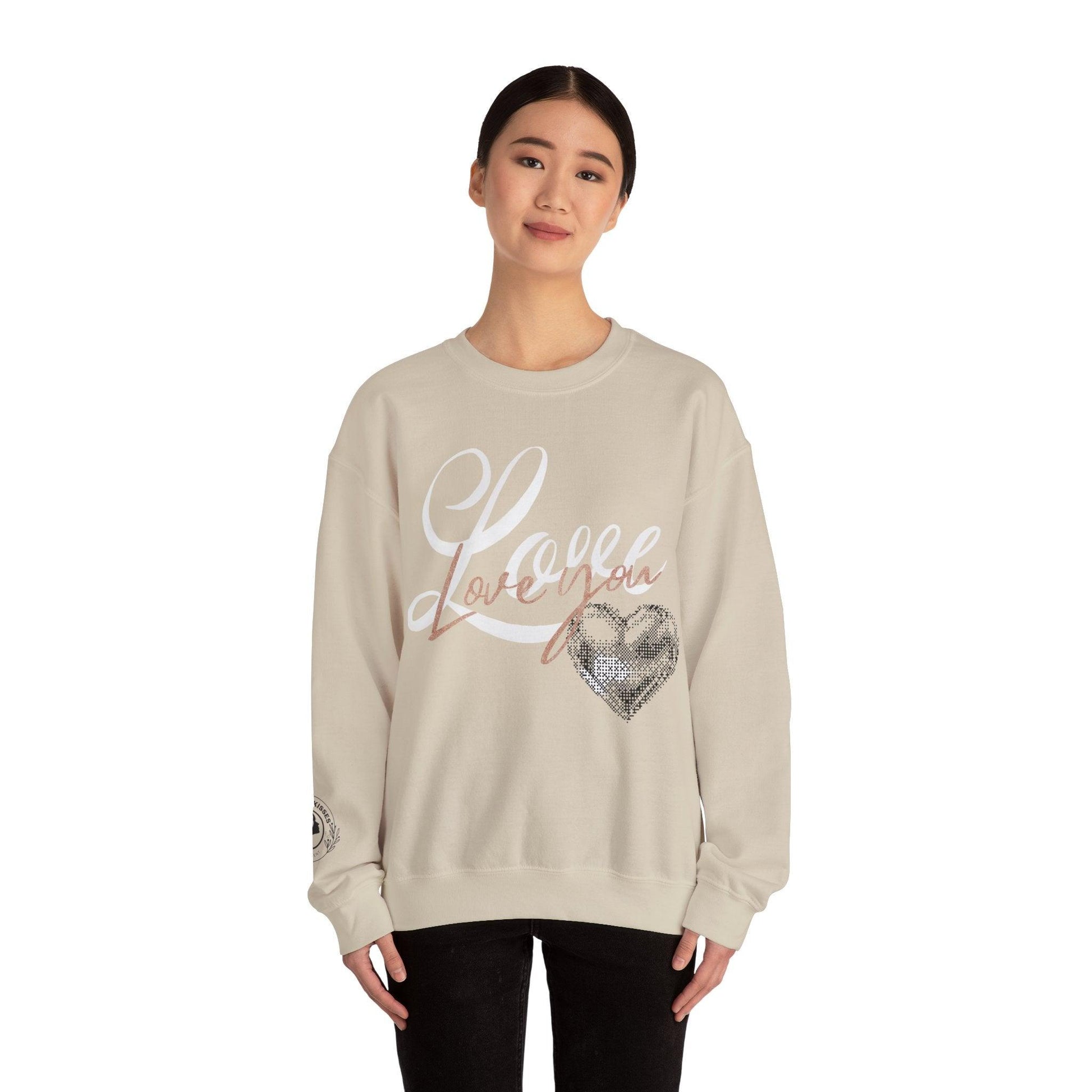 Unisex Crewneck Valentine's Love Sweatshirt - COFFEEBRE