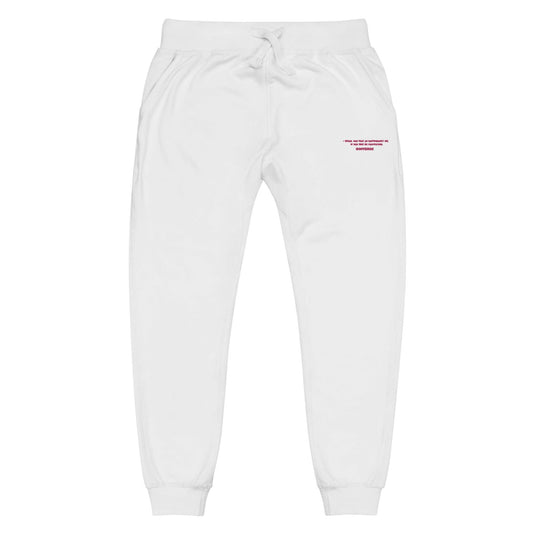 Unisex Embroidered Athleisure Fleece Sweatpants