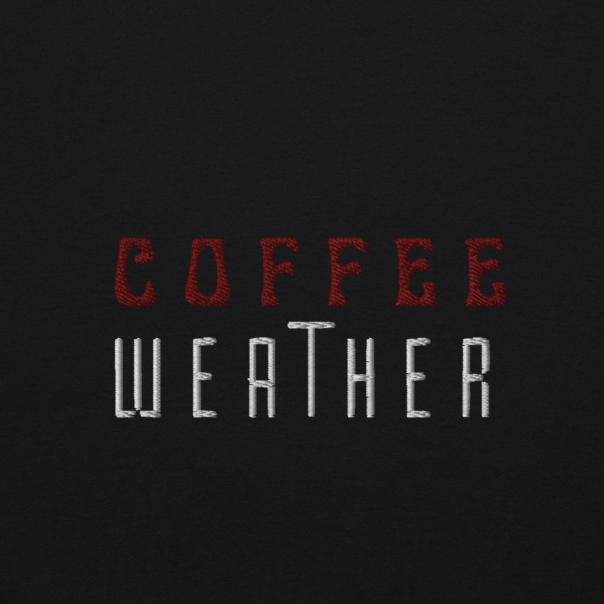 Coffee Weather Embroidered Athletic Hoodie - COFFEEBRE