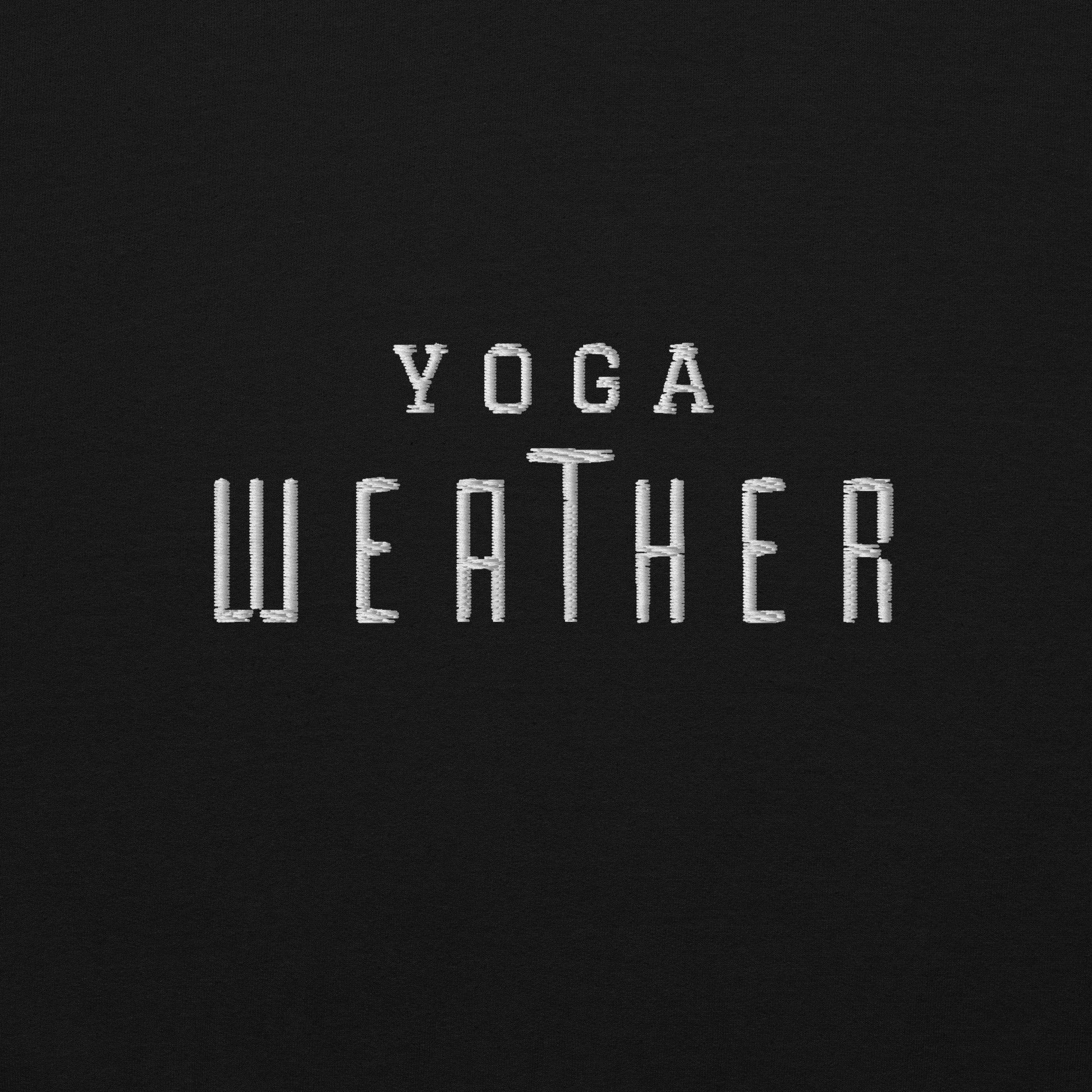 Embroidered Yoga Weather Hoodie  - COFFEEBRE