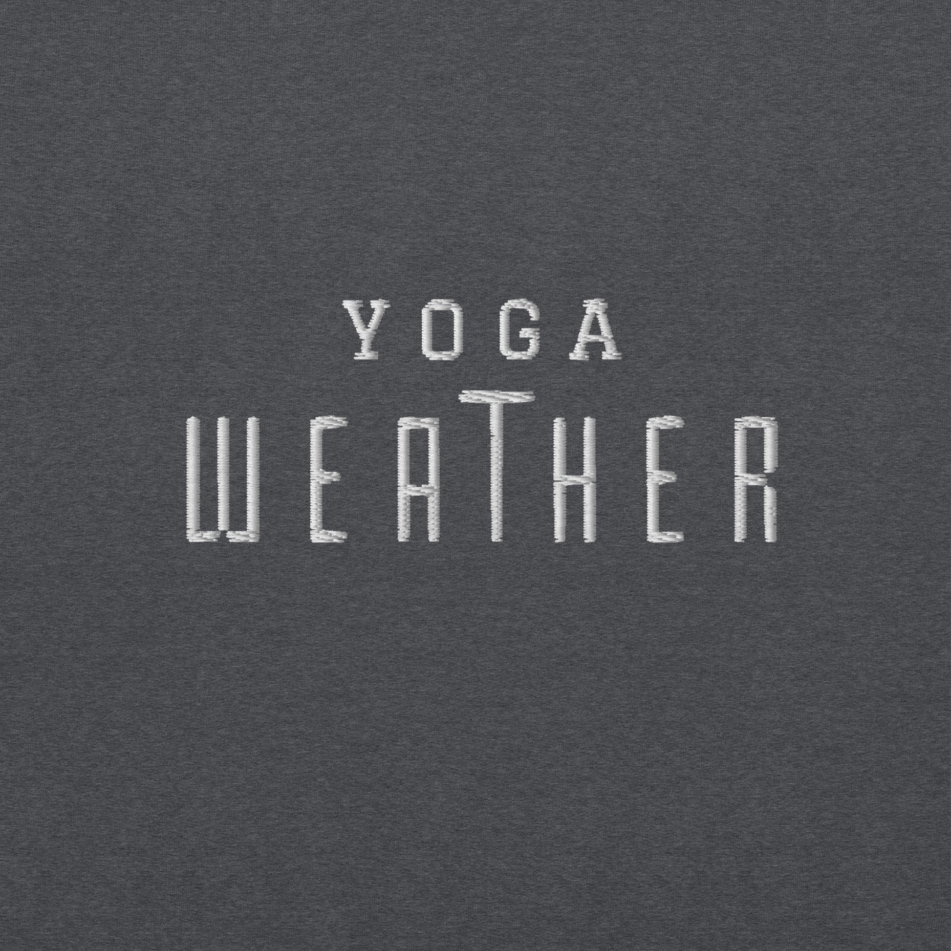 Embroidered Yoga Weather Hoodie  - COFFEEBRE
